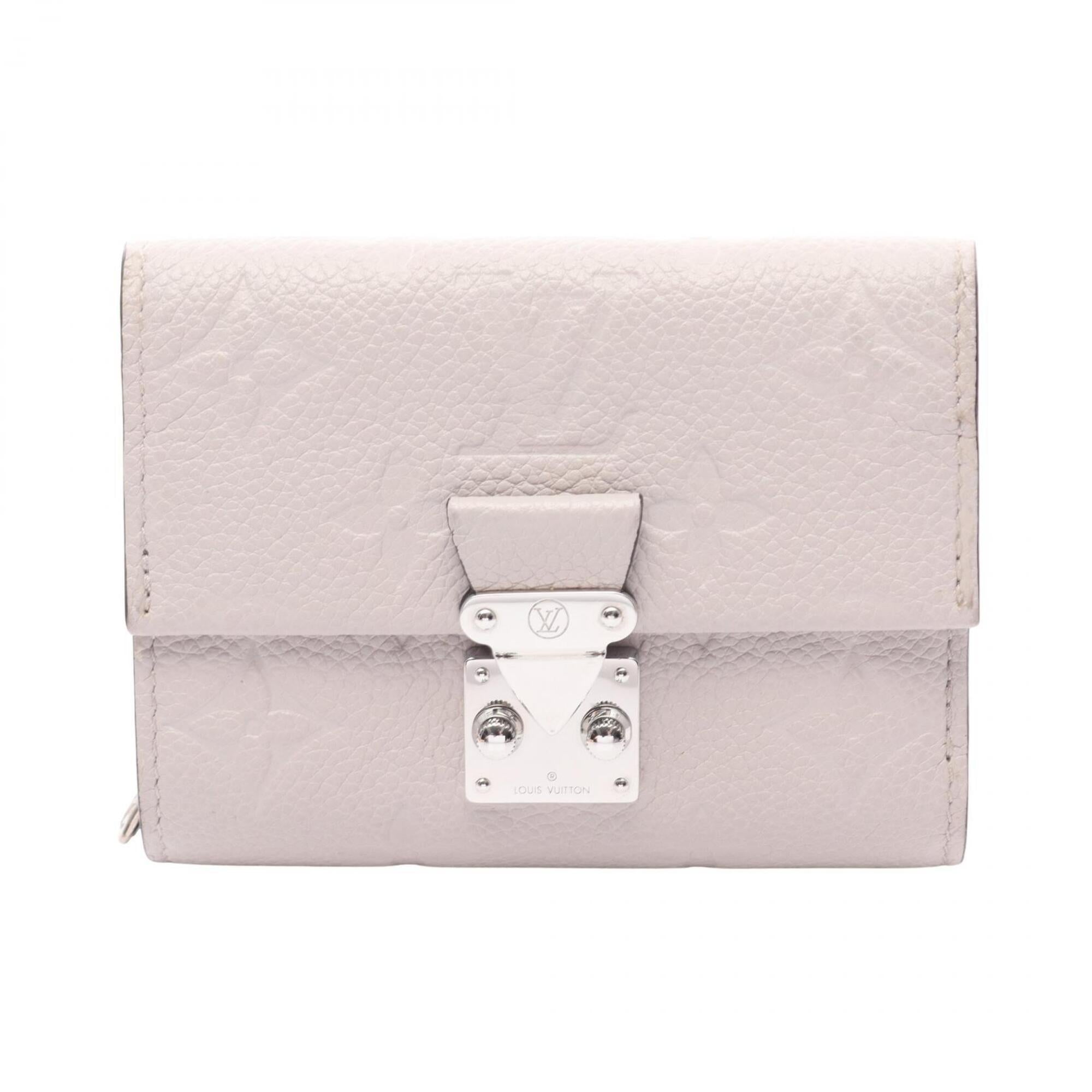 Louis Vuitton Gray Leather Wallet (Tri-Fold) (Pre-Owned)