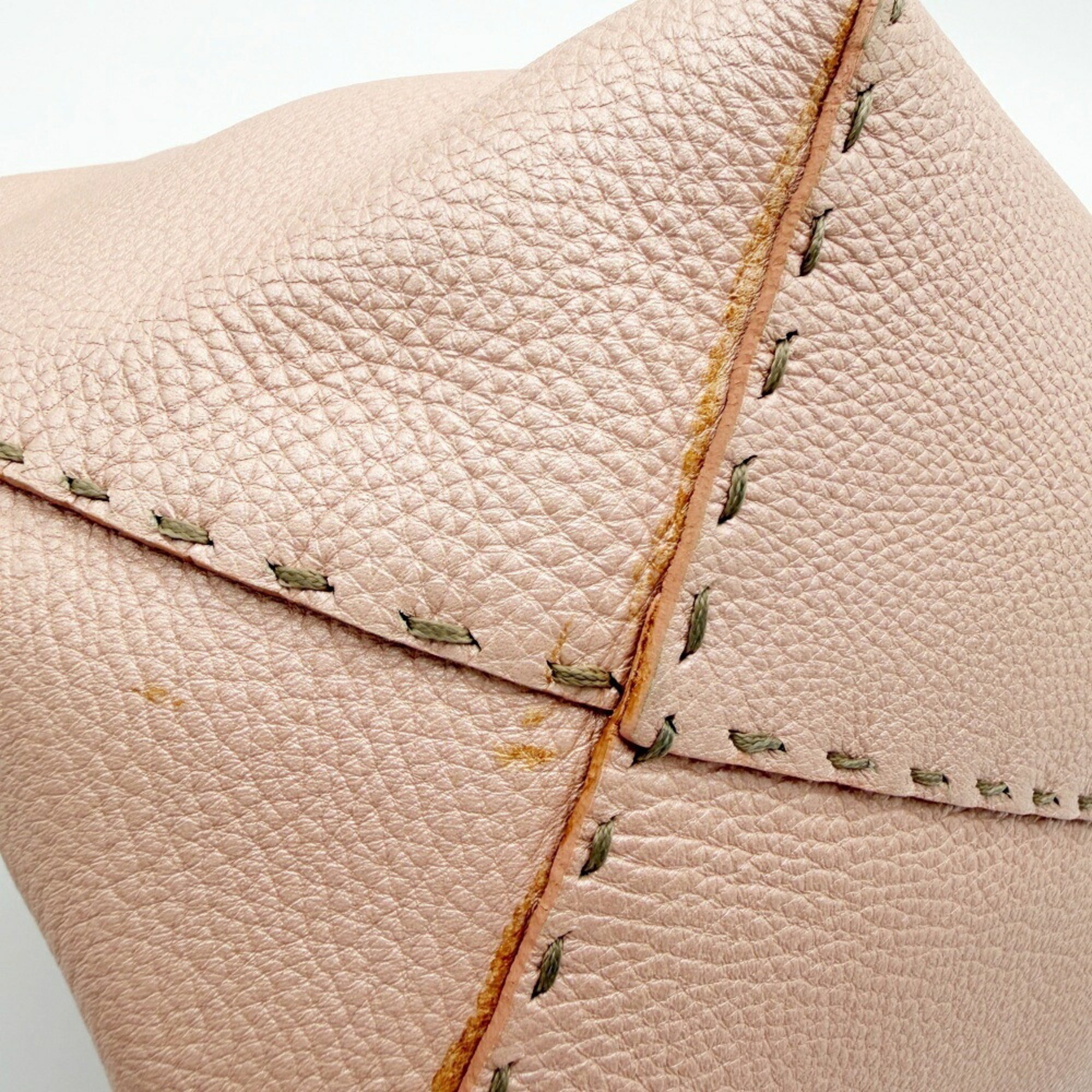 Fendi Pink Leather Tote Bag (Pre-Owned)