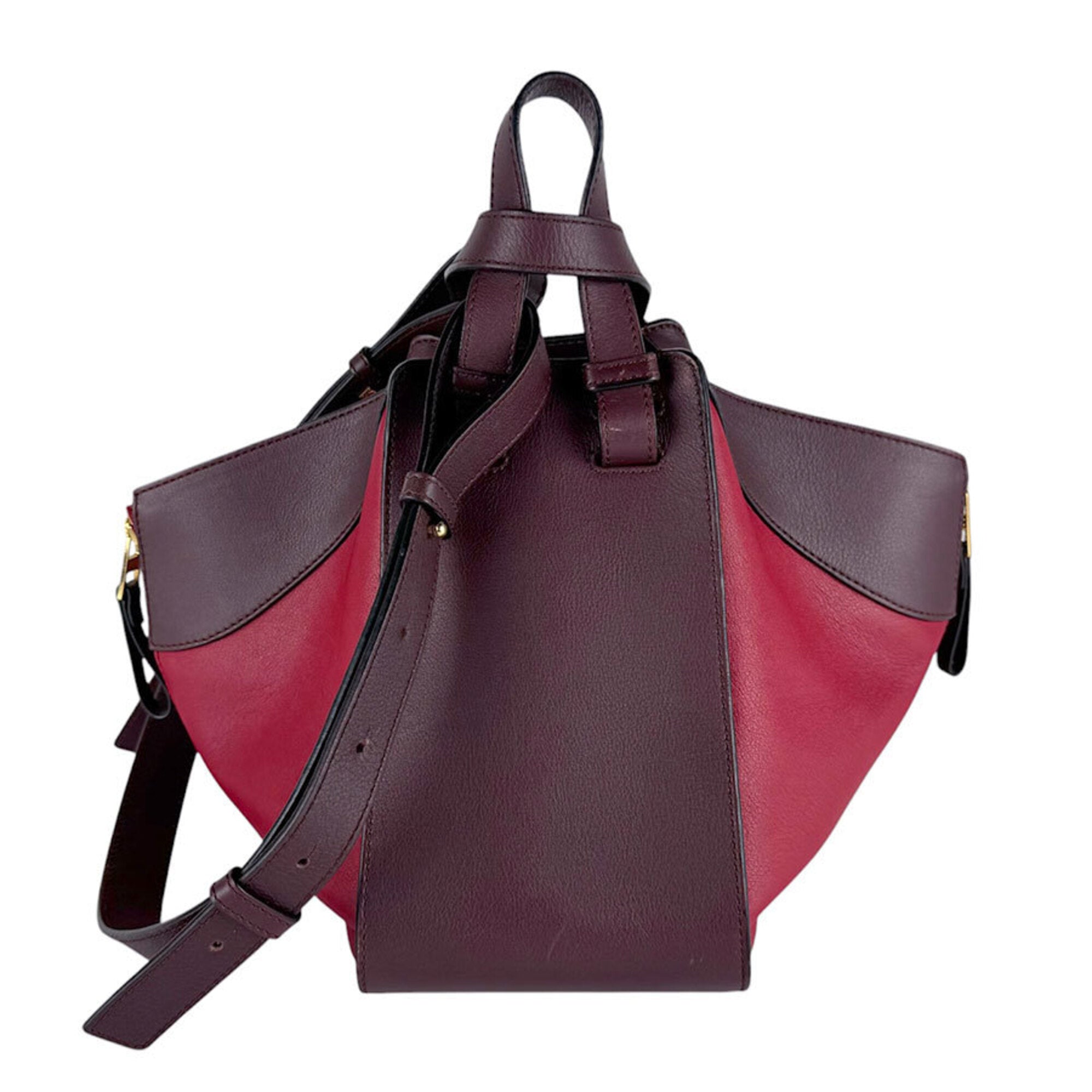 Loewe Bordeaux Red Color Leather Shoulder Bag (Pre-Owned)