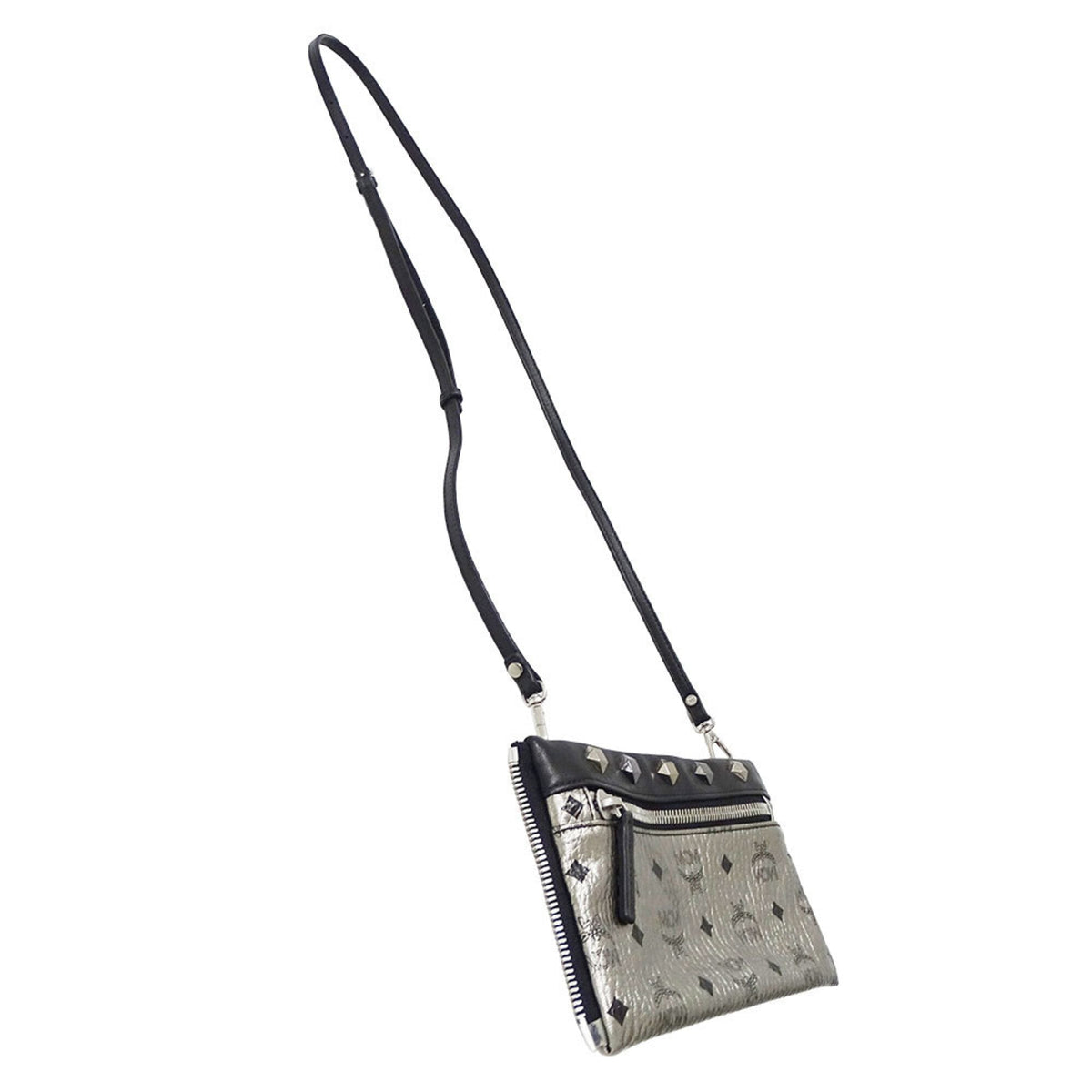 Mcm Black Canvas Handbag Pouch (Pre-Owned)