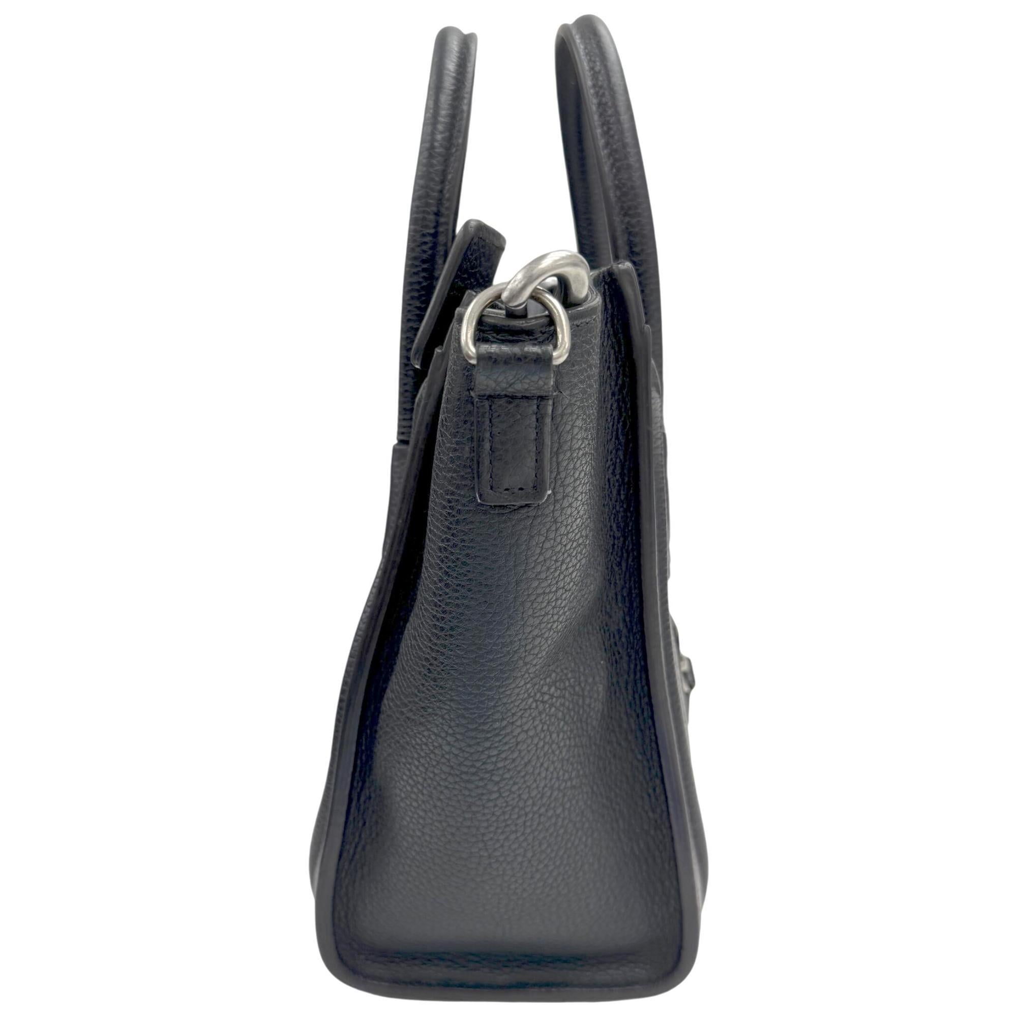 Celine Black Leather Handbag Shoulder Bag (Pre-Owned)