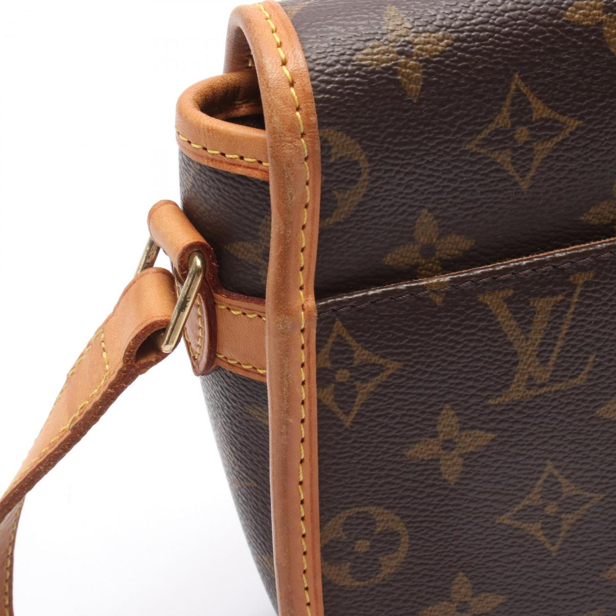 Louis Vuitton Brown Coated Canvas Leather Shoulder Bag (Pre-Owned)
