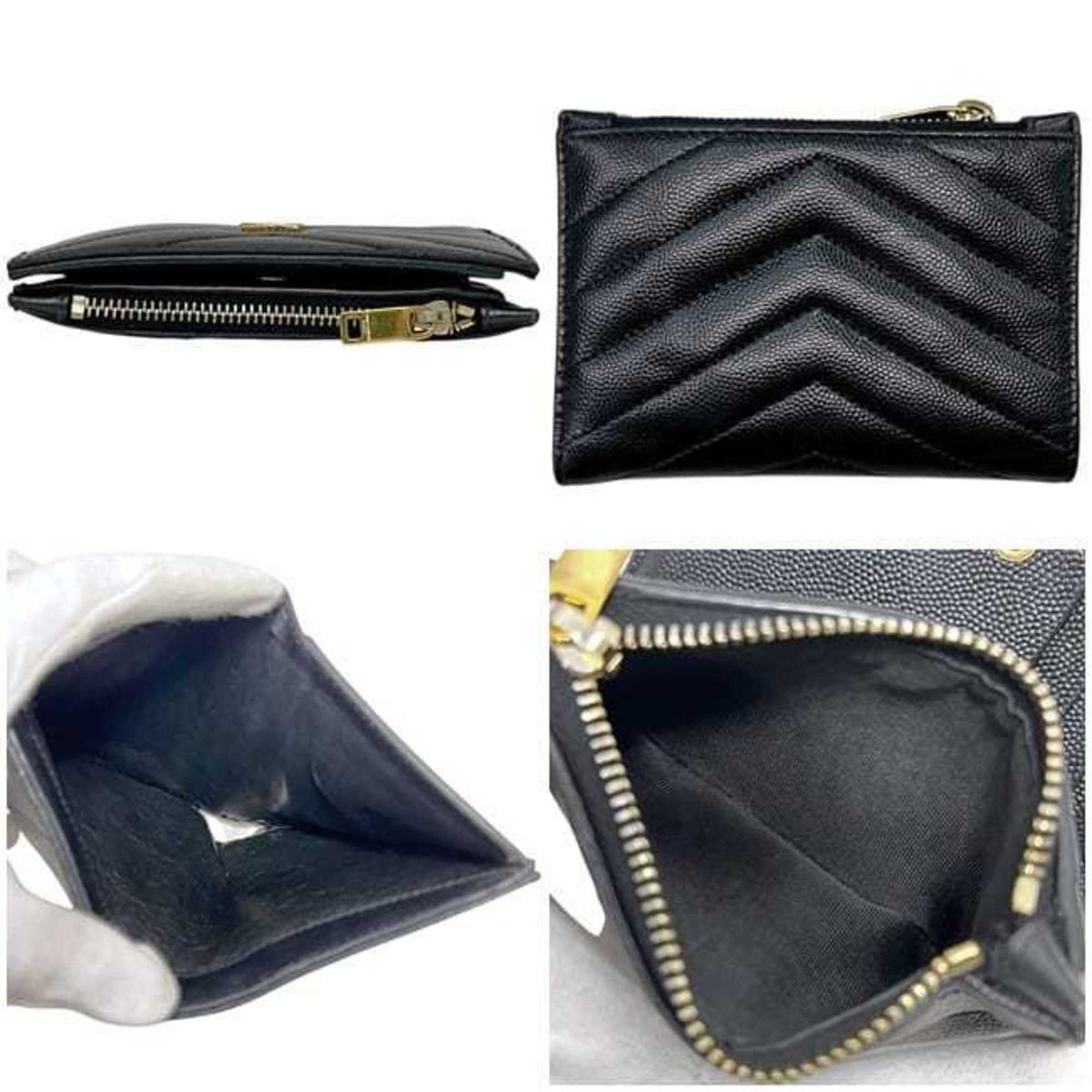 Saint Laurent Black Leather Wallet (Bi-Fold) (Pre-Owned)