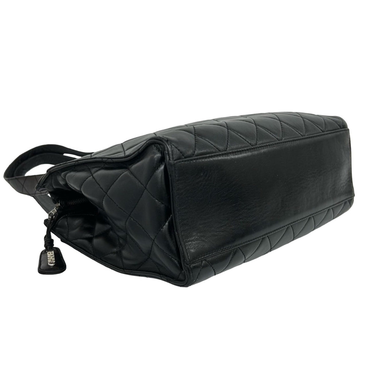 Chanel Black Leather Shoulder Bag Tote Bag (Pre-Owned)