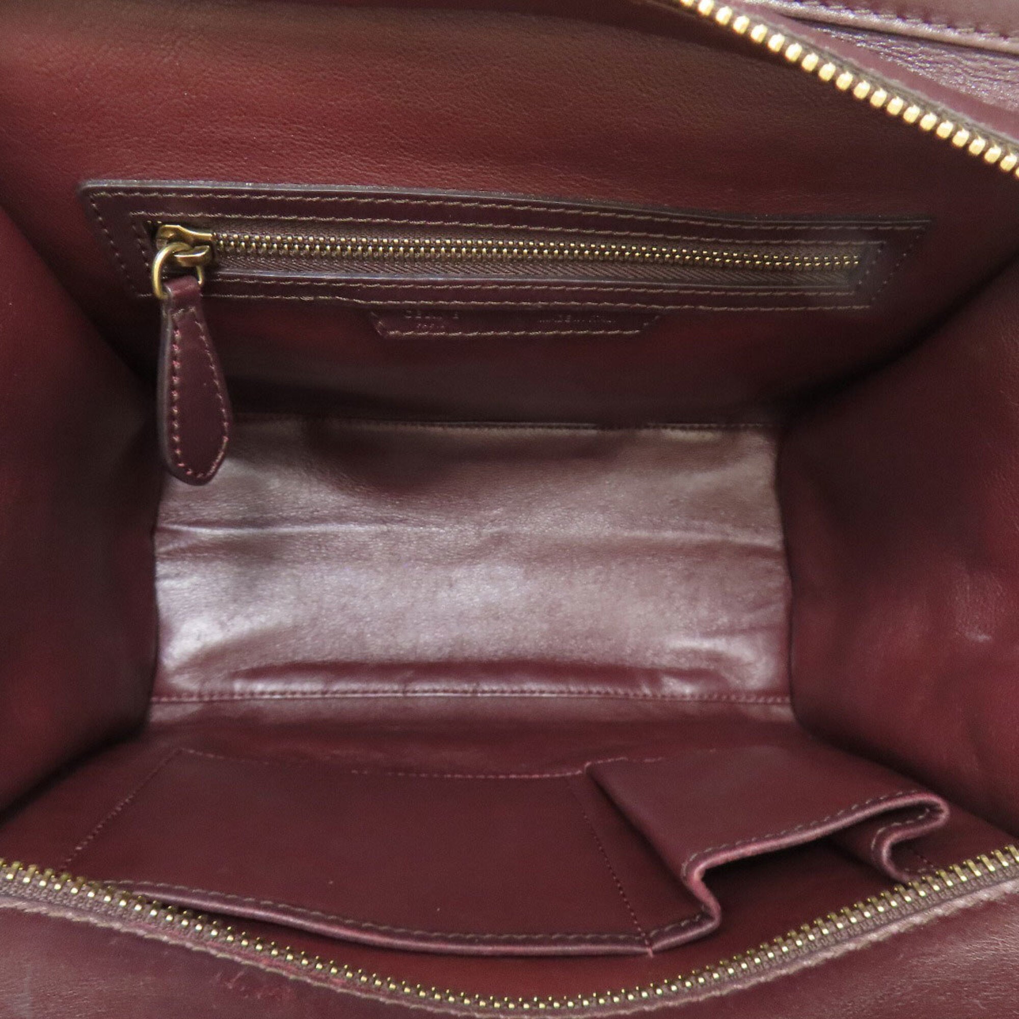 Celine Brown Khaki Canvas Leather Handbag (Pre-Owned)