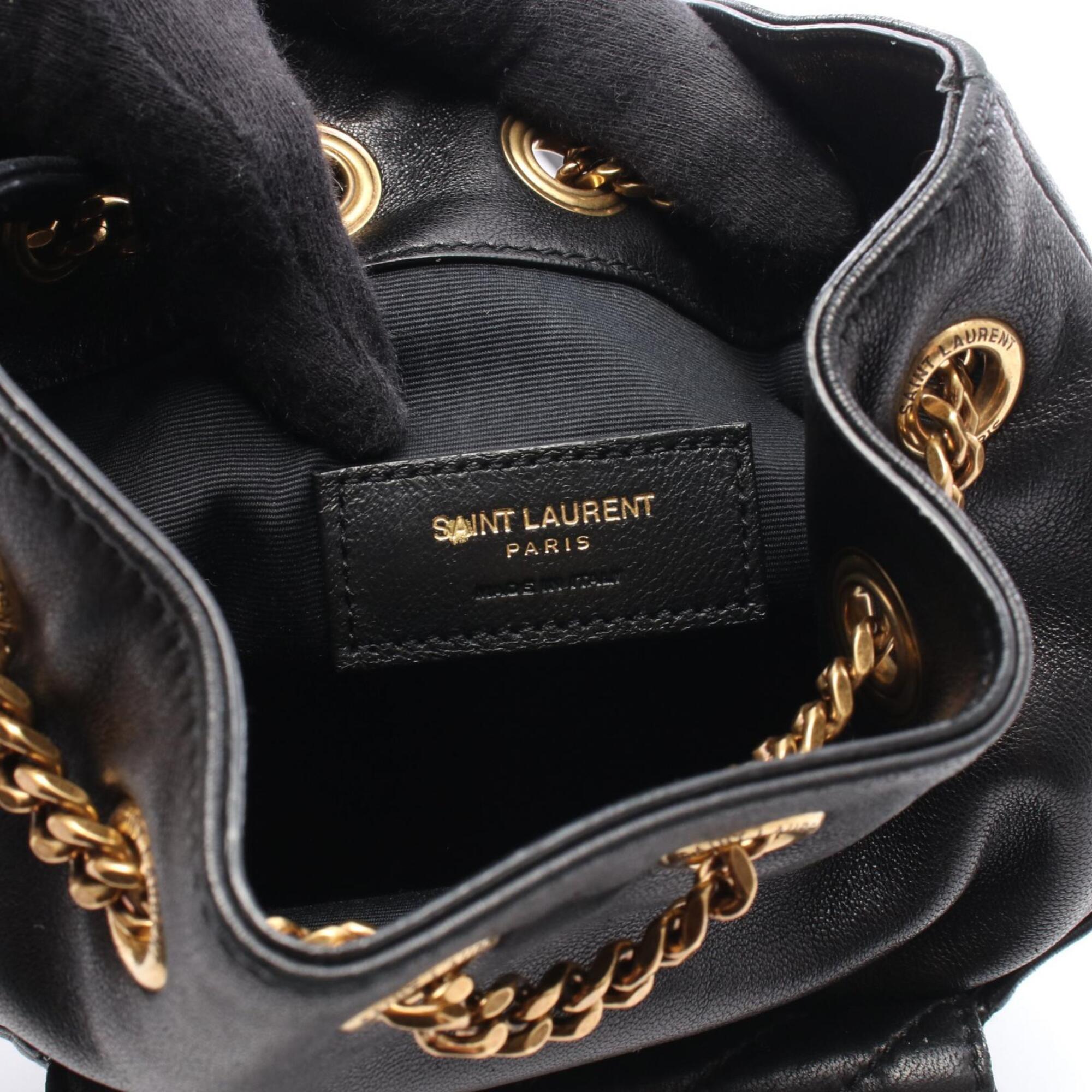 Saint Laurent Black Leather Handbag Shoulder Bag (Pre-Owned)