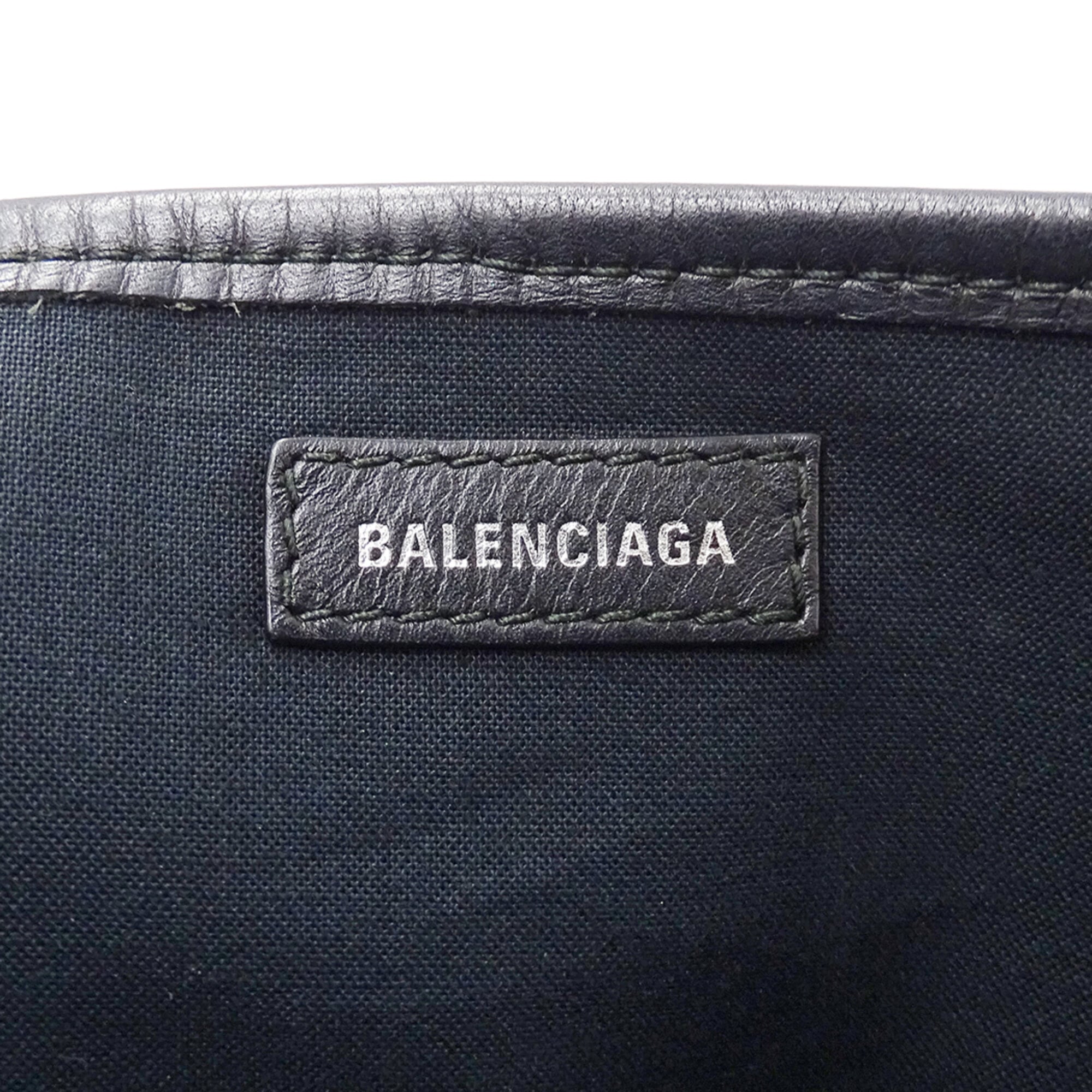 Balenciaga Black Canvas Handbag Pouch Shoulder Bag (Pre-Owned)