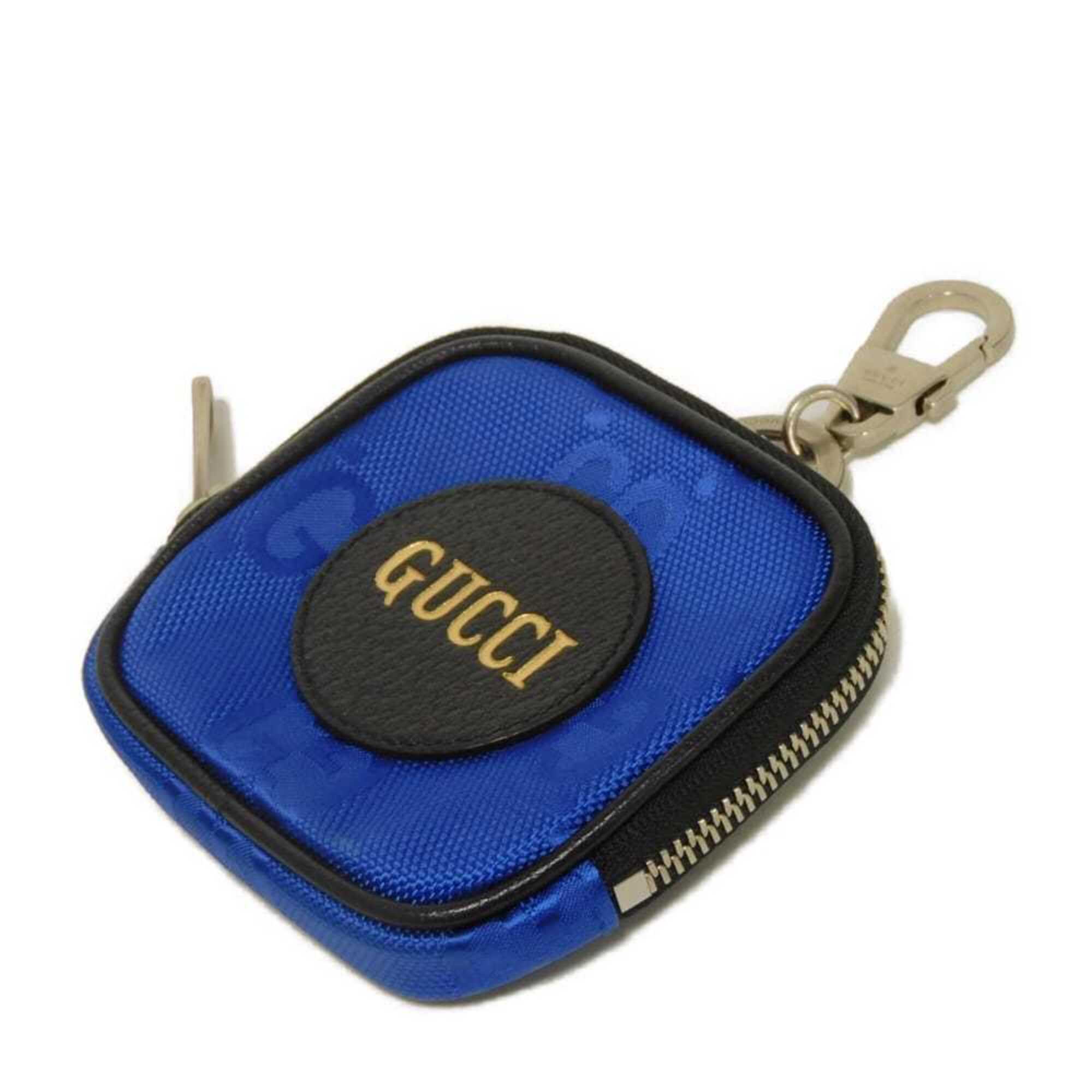 Gucci Blue Nylon Leather Coin Purse/Coin Case (Pre-Owned)