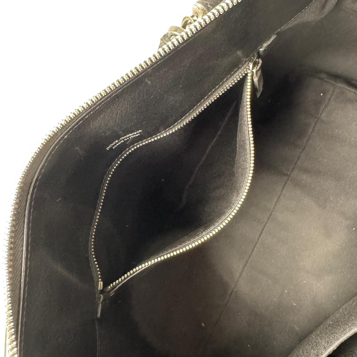 Dolce & Gabbana Black Leather Shoulder Bag Tote Bag (Pre-Owned)