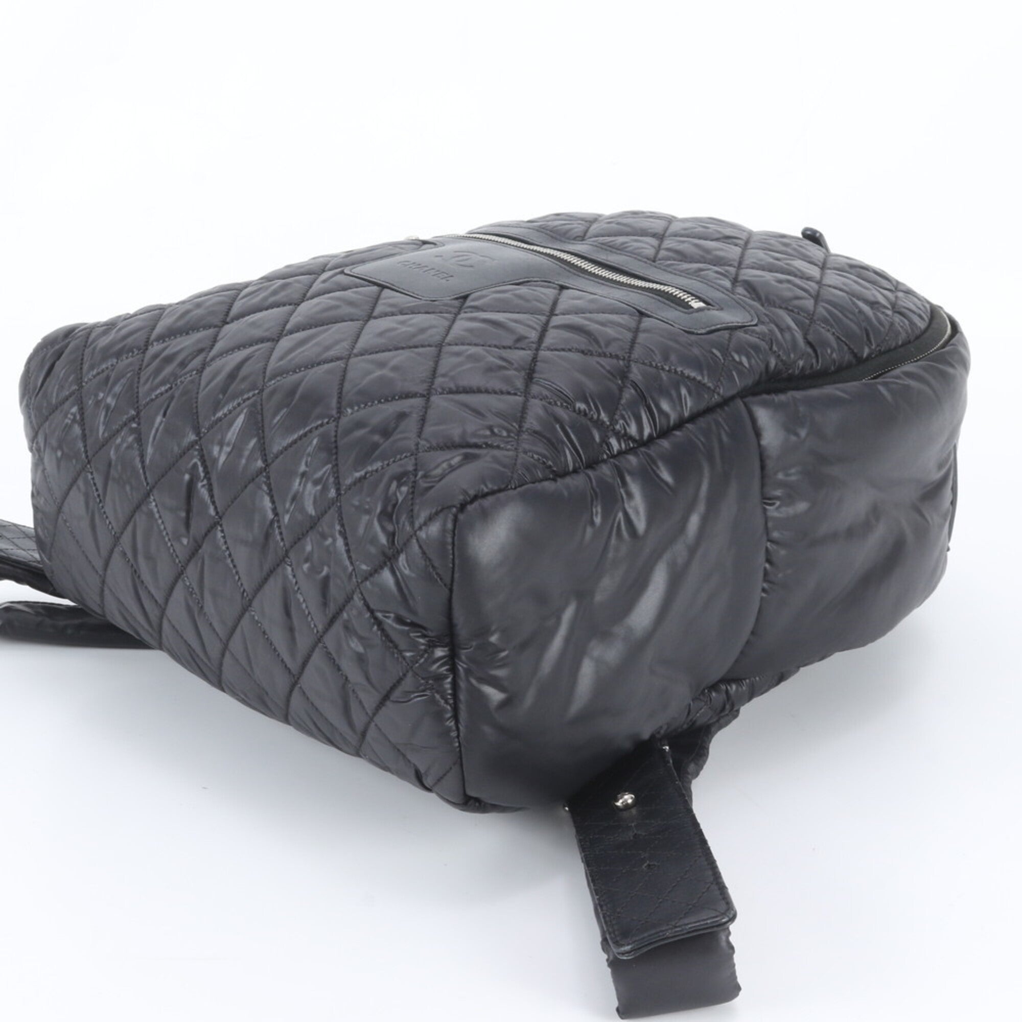 Chanel Black Leather Nylon Backpack (Pre-Owned)