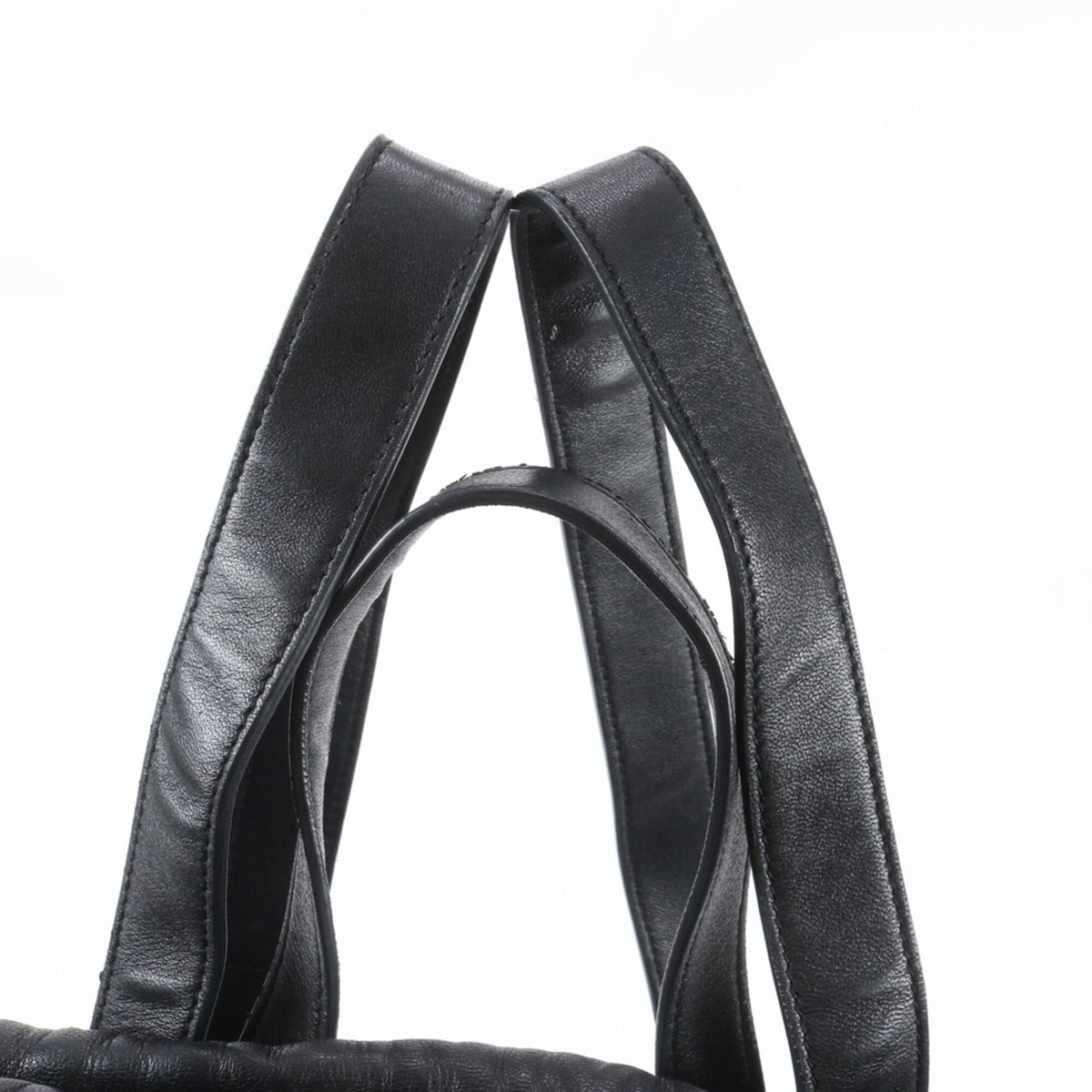 Saint Laurent Black Leather Backpack Tote Bag (Pre-Owned)
