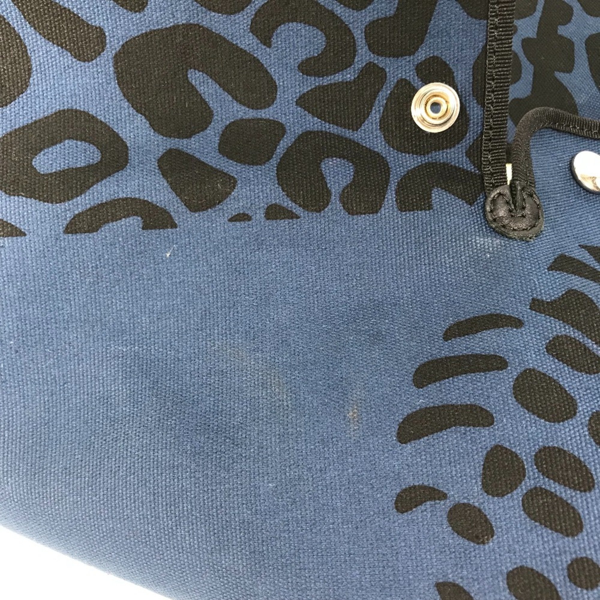 Hermes Navy Cloth Tote Bag (Pre-Owned)