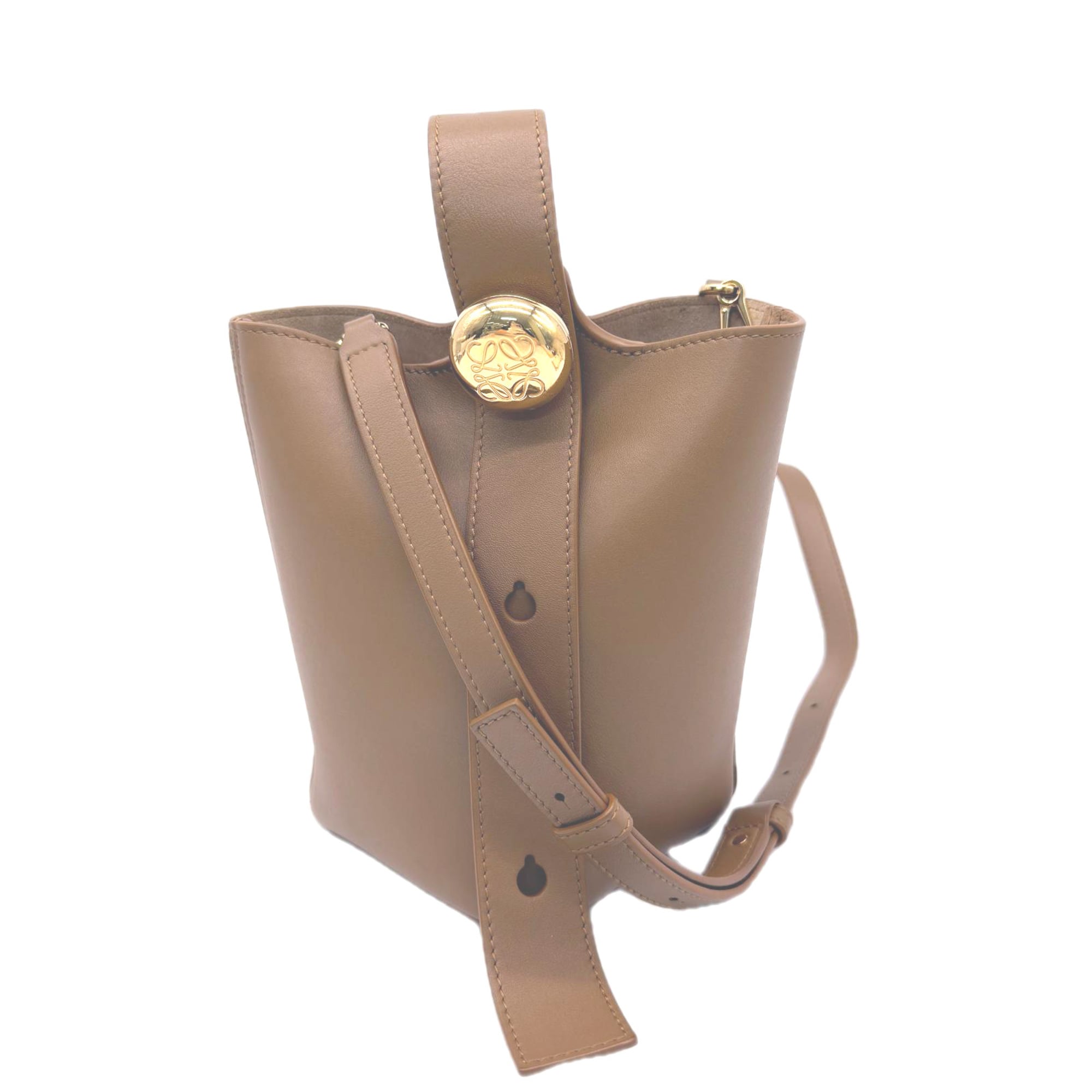 Loewe Brown Leather Handbag Shoulder Bag (Pre-Owned)