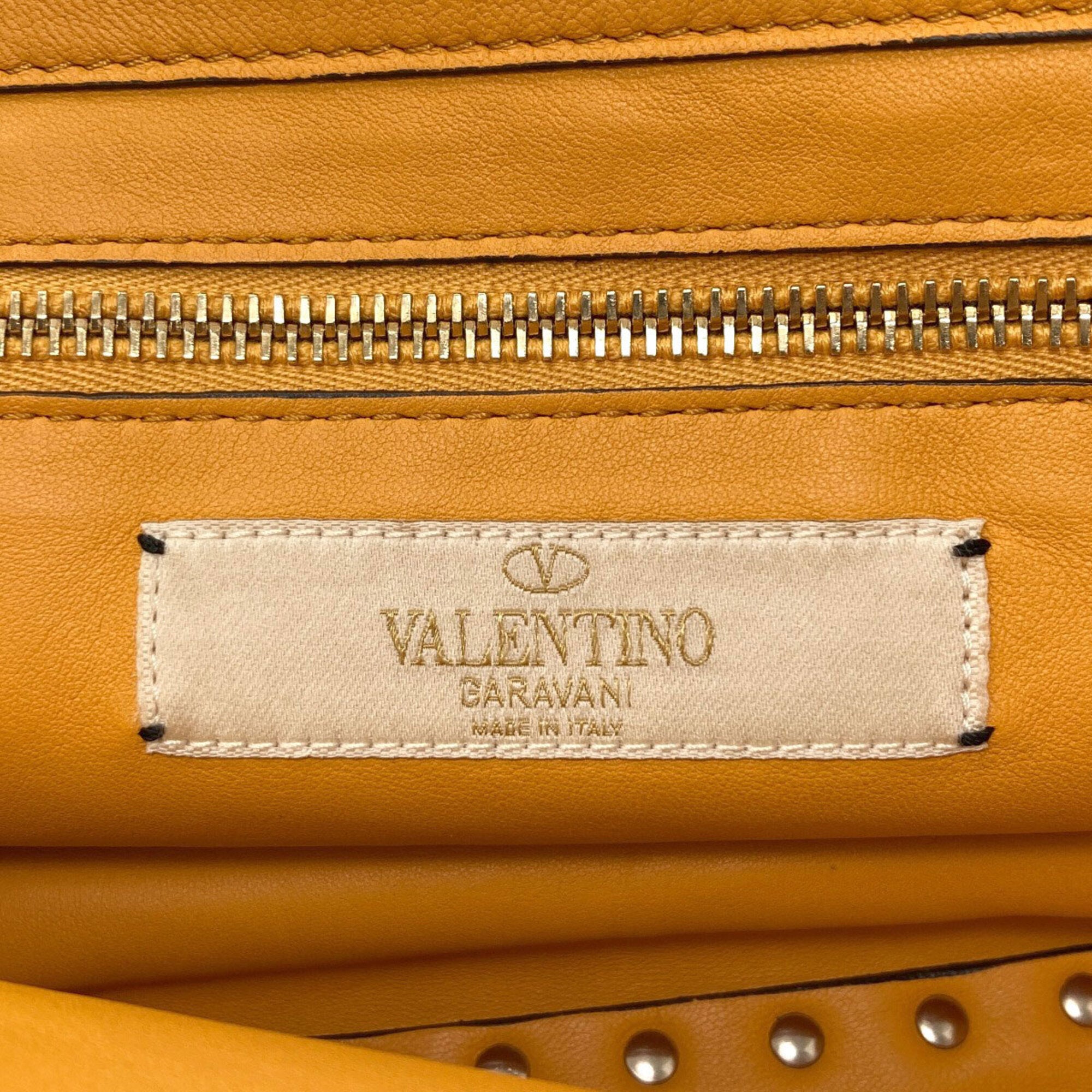 Unspecified Orange Leather Handbag (Pre-Owned)
