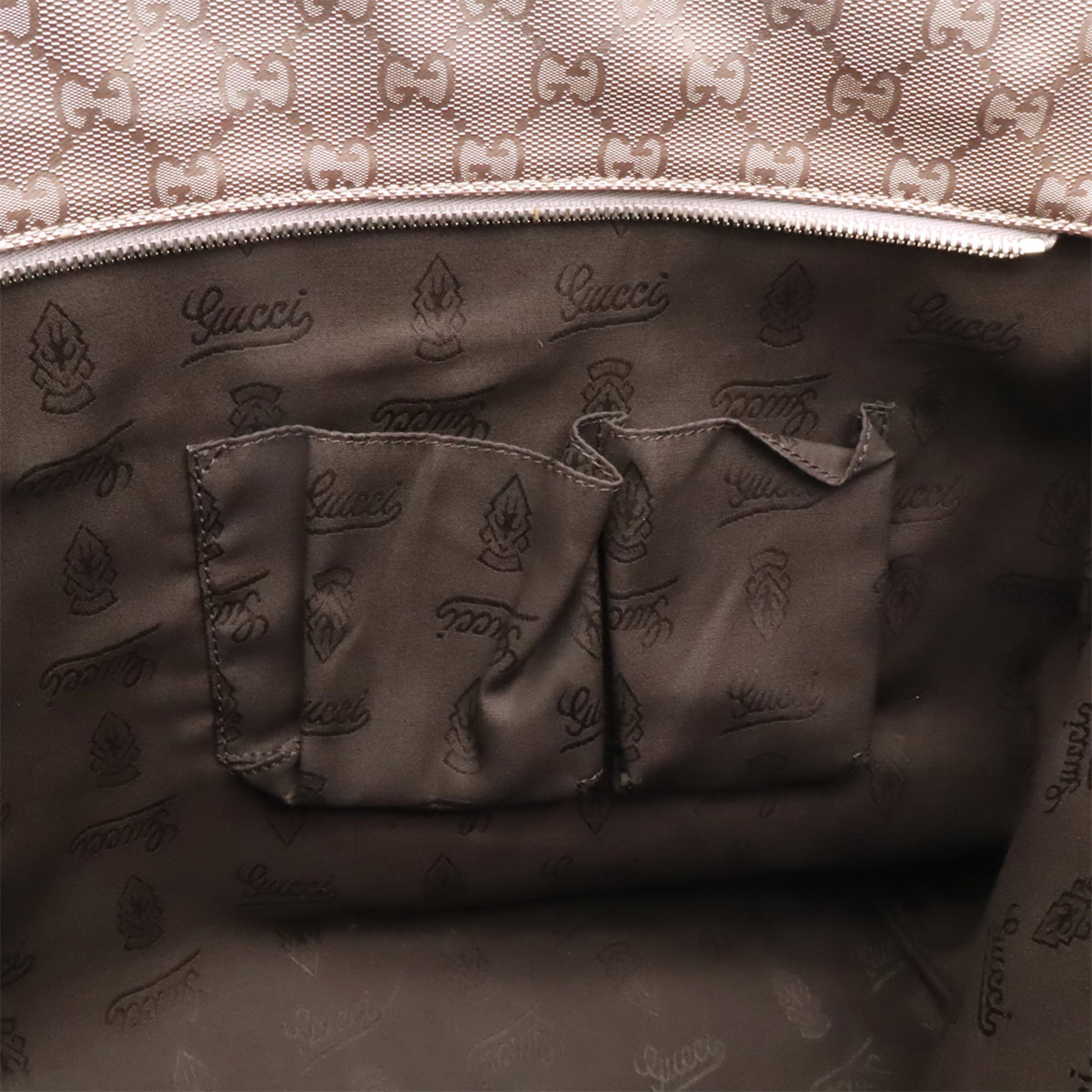 Gucci Gg Imprimé Metallic Pink Pvc Leather Shoulder Bag Tote Bag (Pre-Owned)