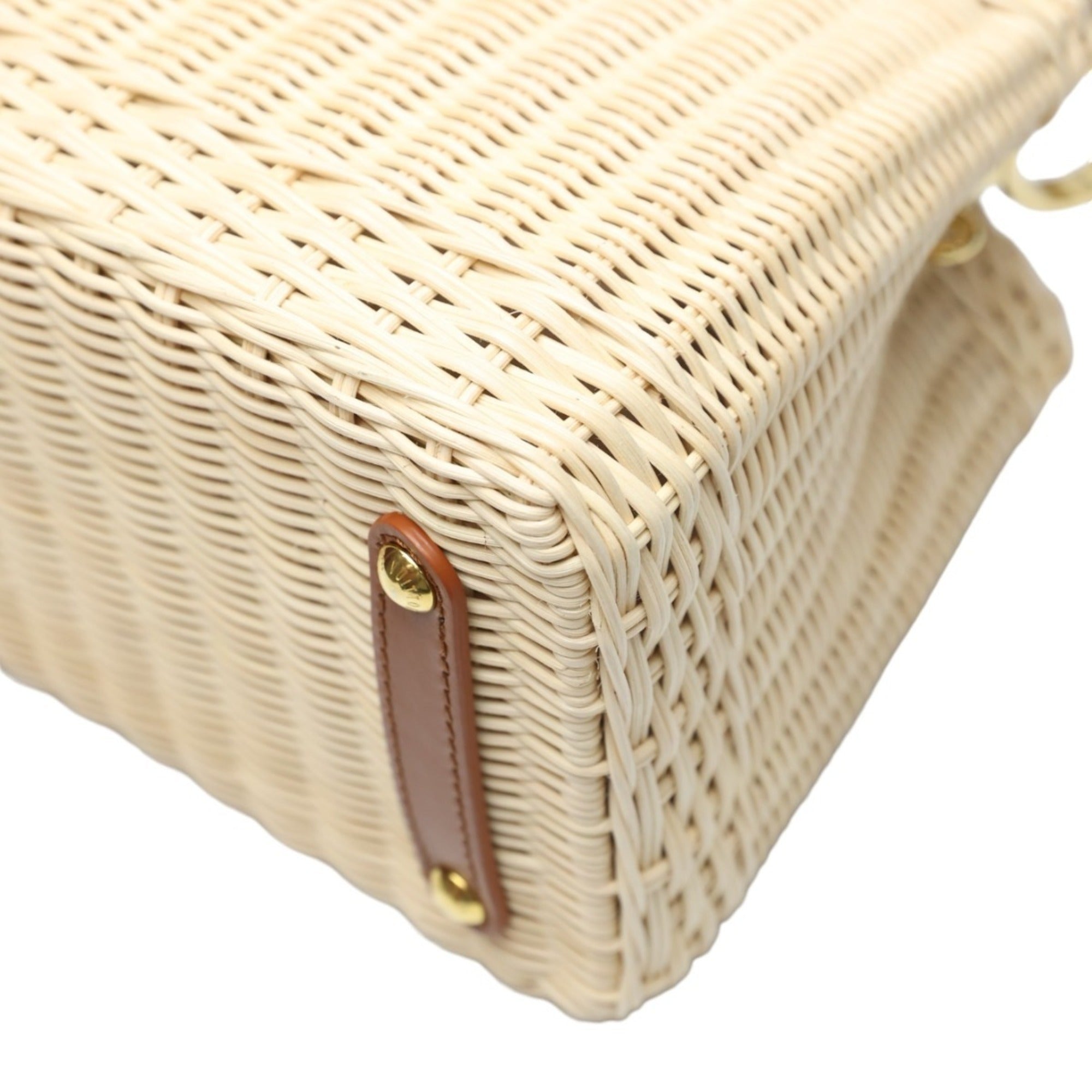 Louis Vuitton Beige Brown Leather Shoulder Bag (Pre-Owned)