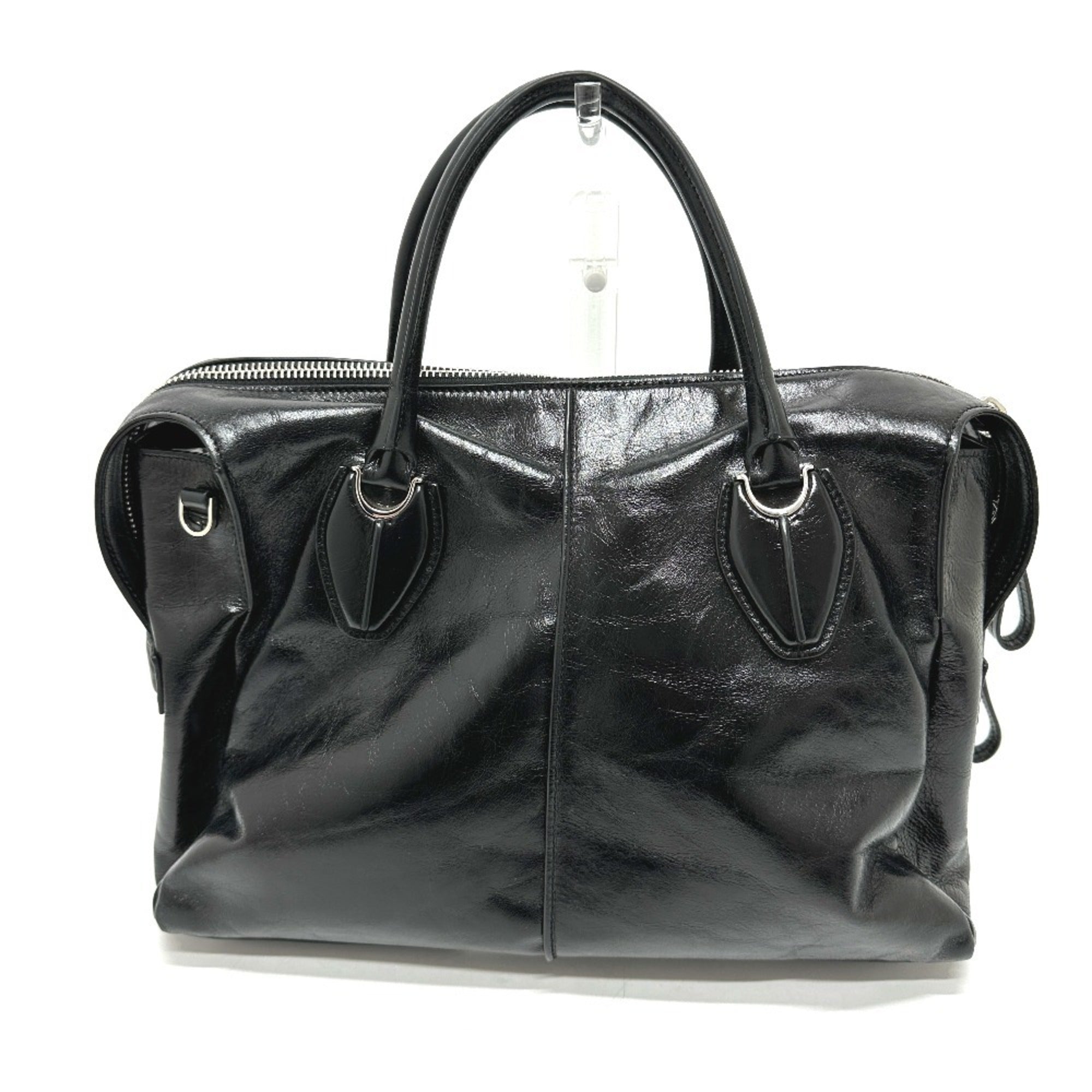 Tod's Black Leather Handbag (Pre-Owned)