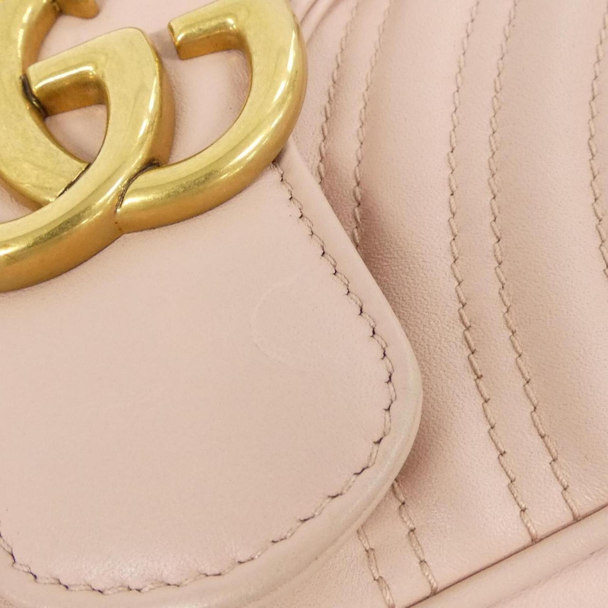 Gucci Gg Marmont Light Pink Quilting Shoulder Bag (Pre-Owned)