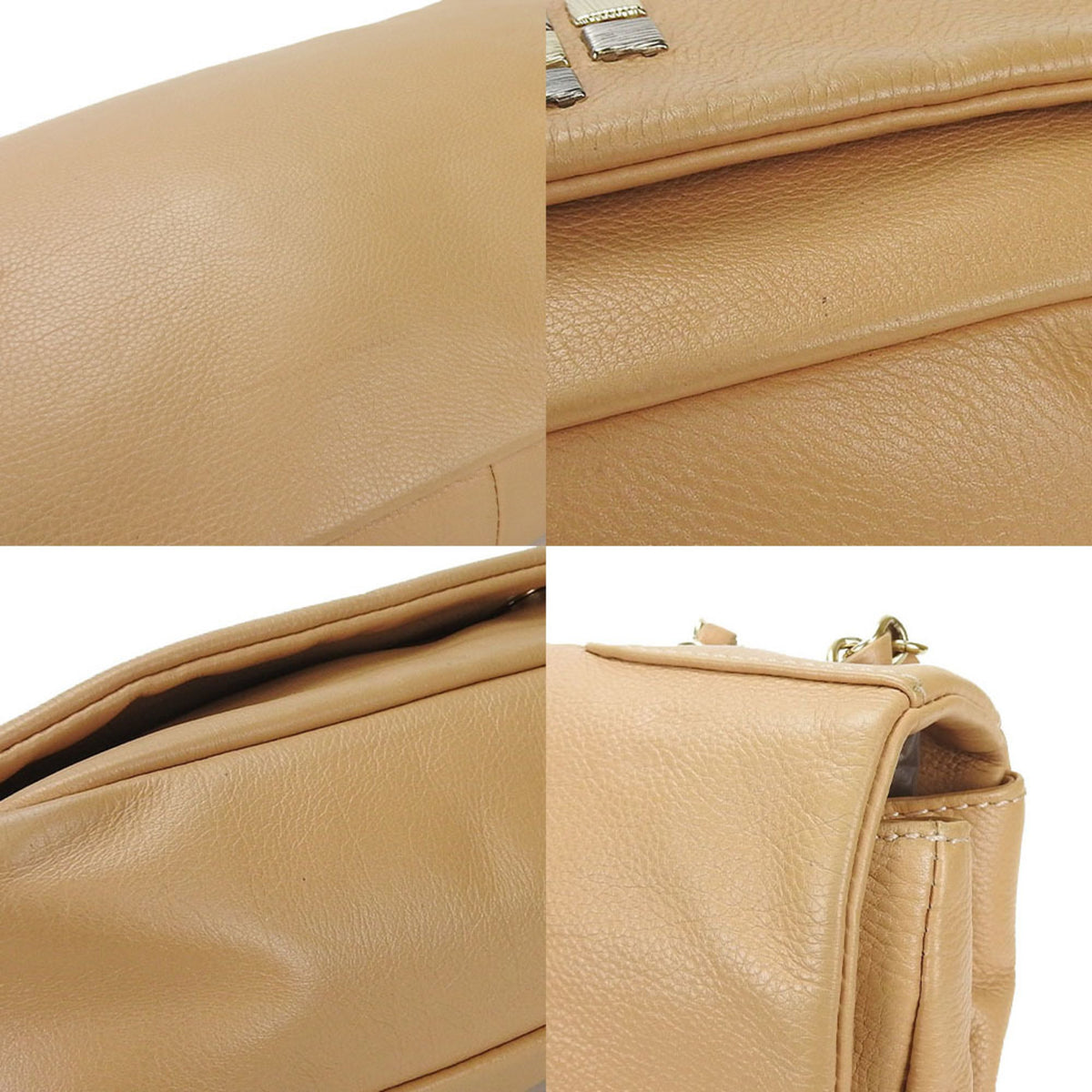 Chanel Beige Leather Shoulder Bag (Pre-Owned)