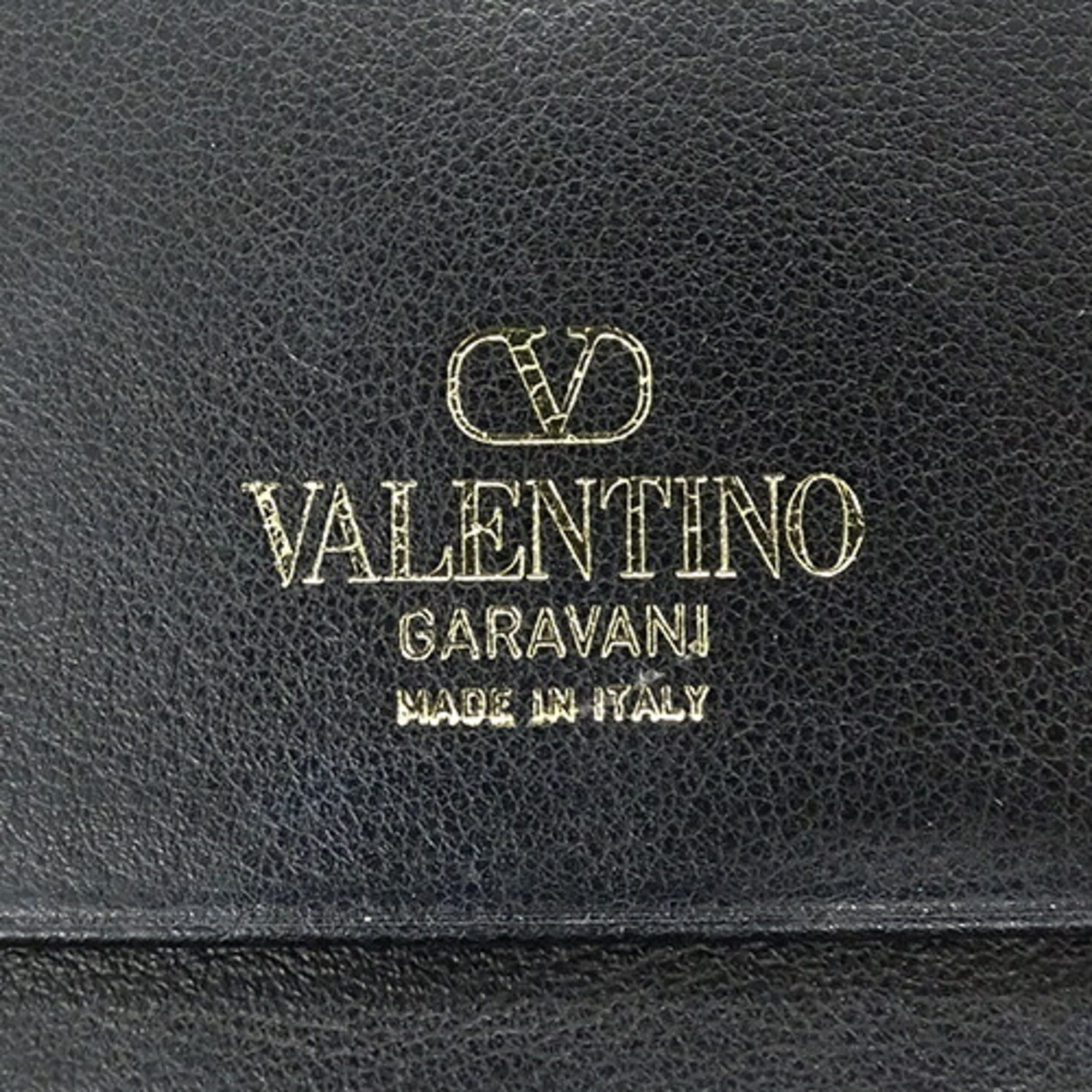 Valentino Garavani Black Leather Wallet (Bi-Fold) (Pre-Owned)