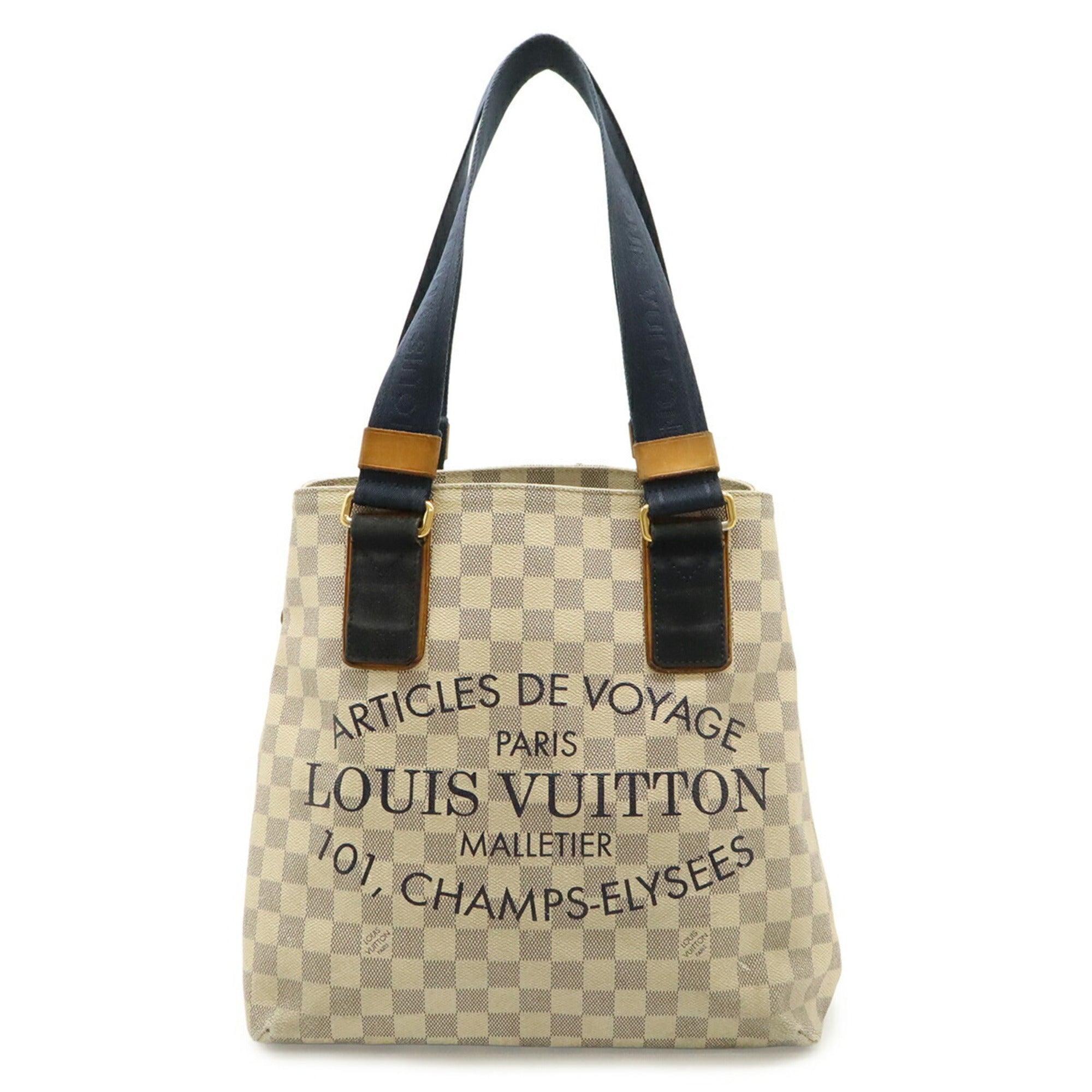 Louis Vuitton Damier Azur Ivory Damier Azur Shoulder Bag Tote Bag (Pre-Owned)