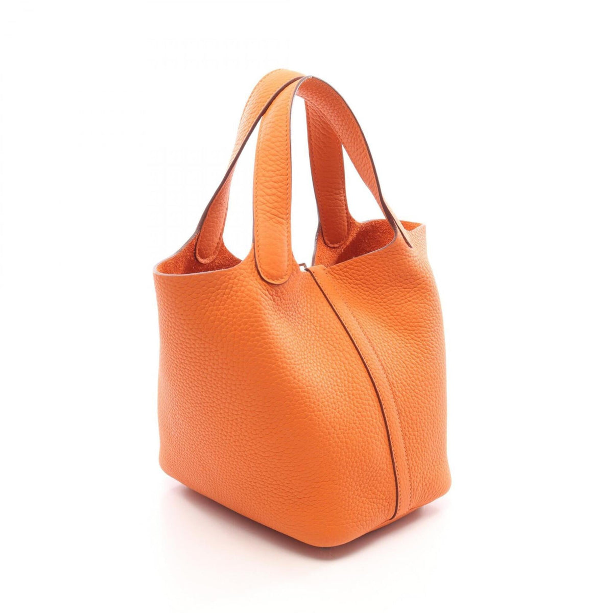 Hermes Orange Taurillon Clemence Leather Leather Handbag (Pre-Owned)