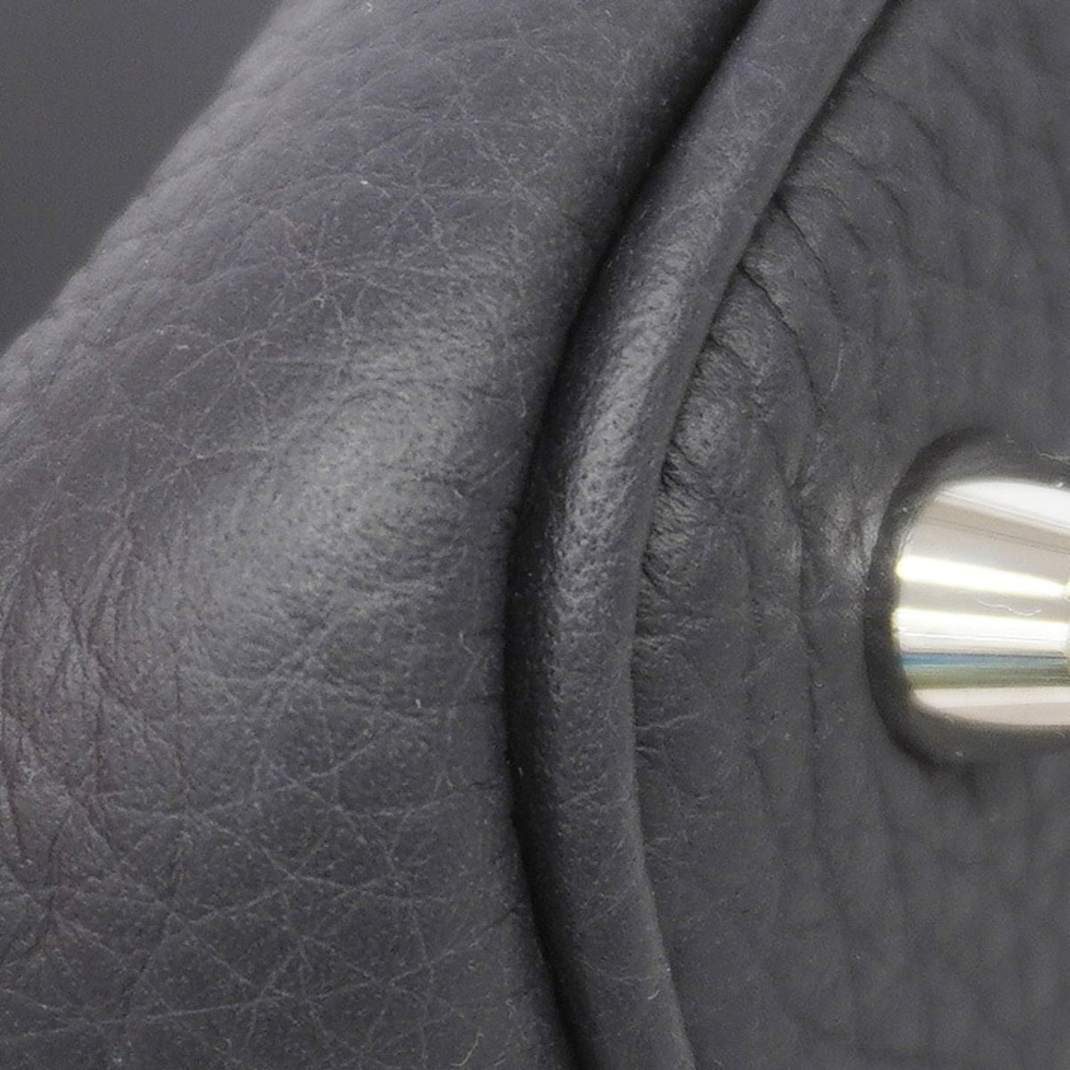 Hermes Navy Taurillon Clemence Leather Handbag (Pre-Owned)