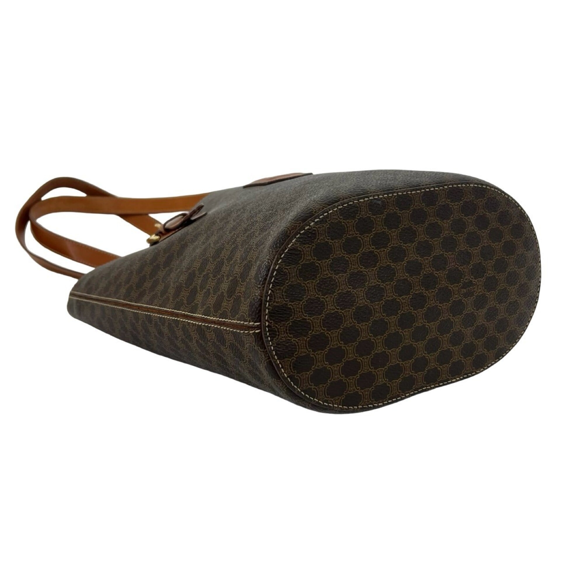 Celine Brown Leather Pvc Shoulder Bag Tote Bag (Pre-Owned)