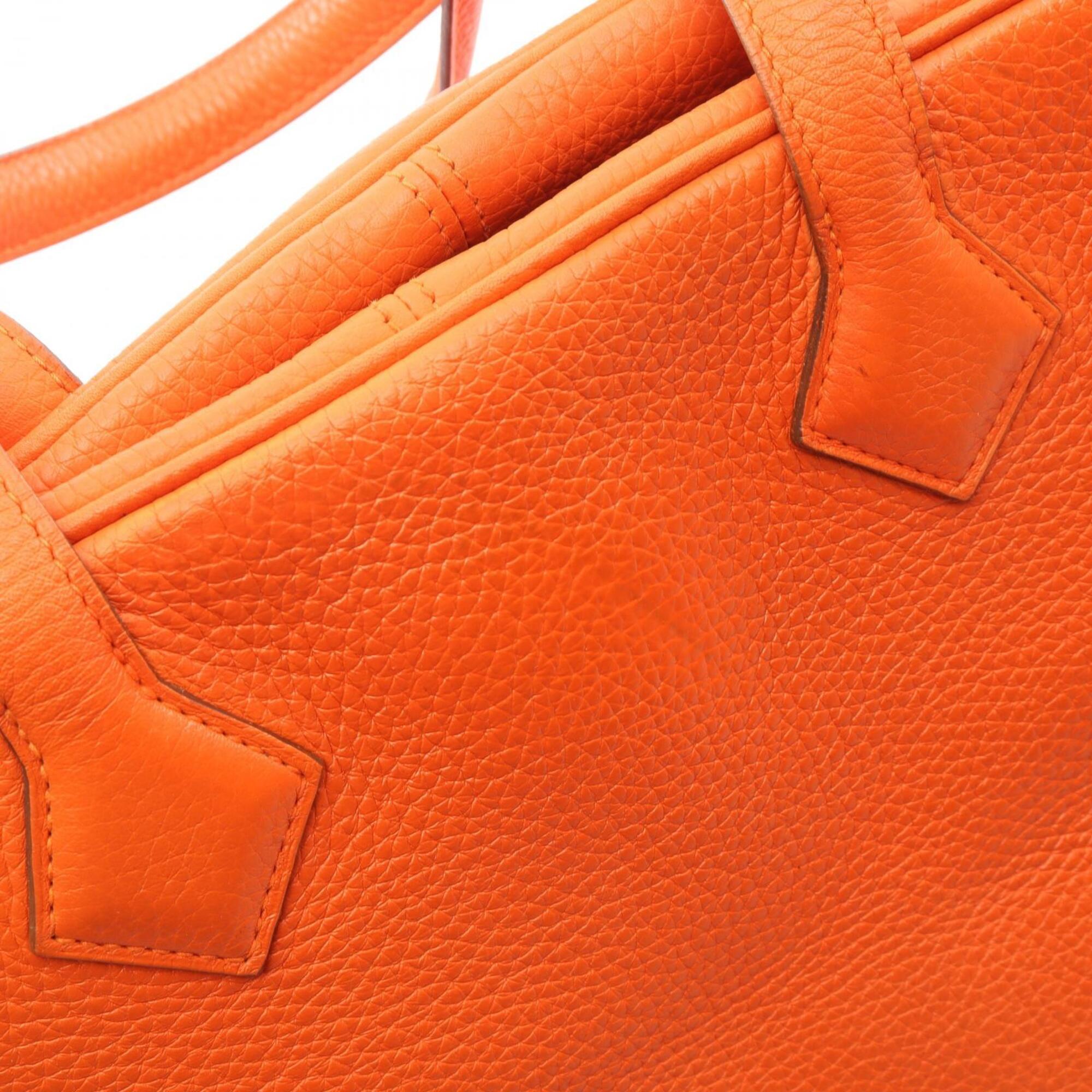 Hermes Orange Leather Handbag (Pre-Owned)