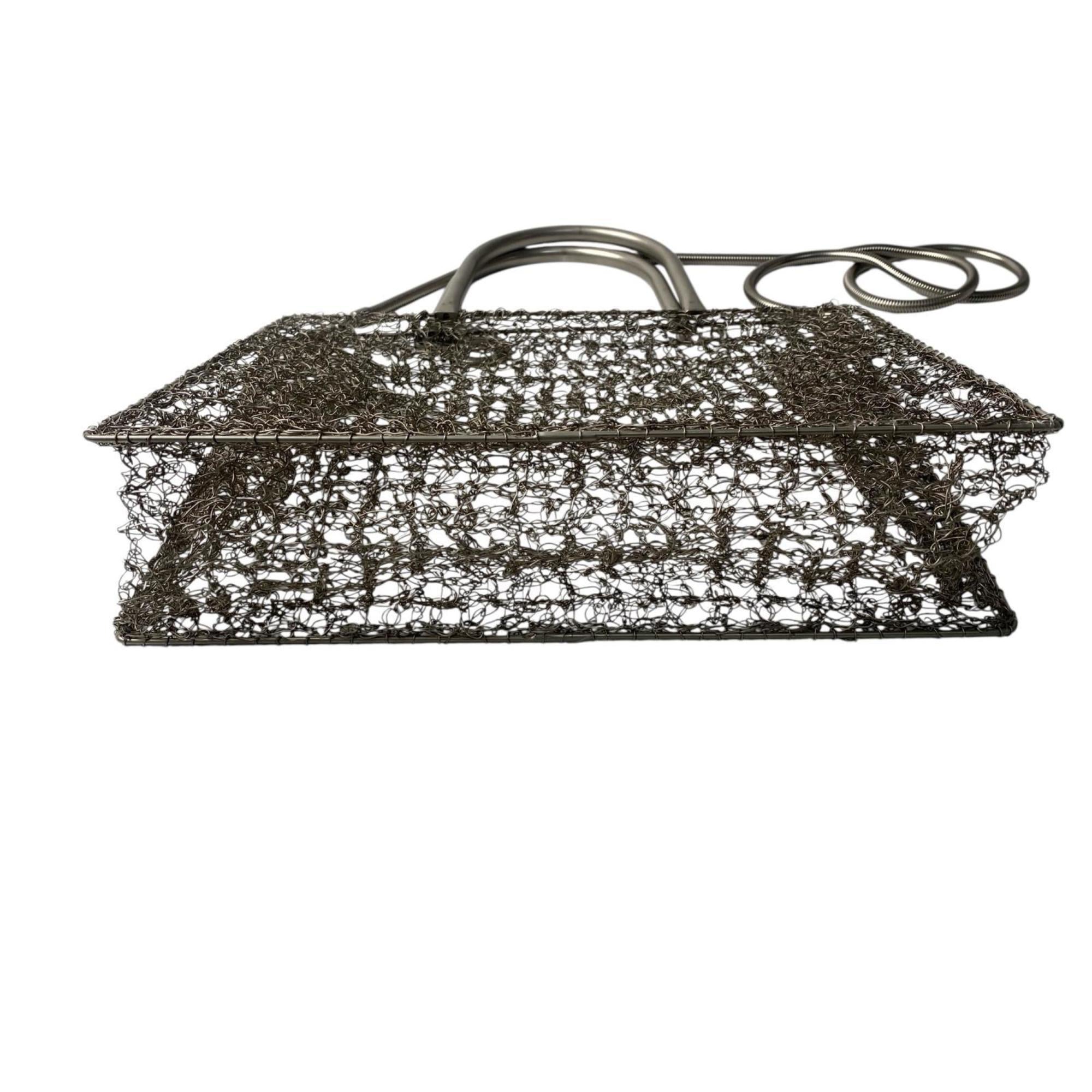 Salvatore Ferragamo Silver Stainless Steel Handbag Shoulder Bag (Pre-Owned)