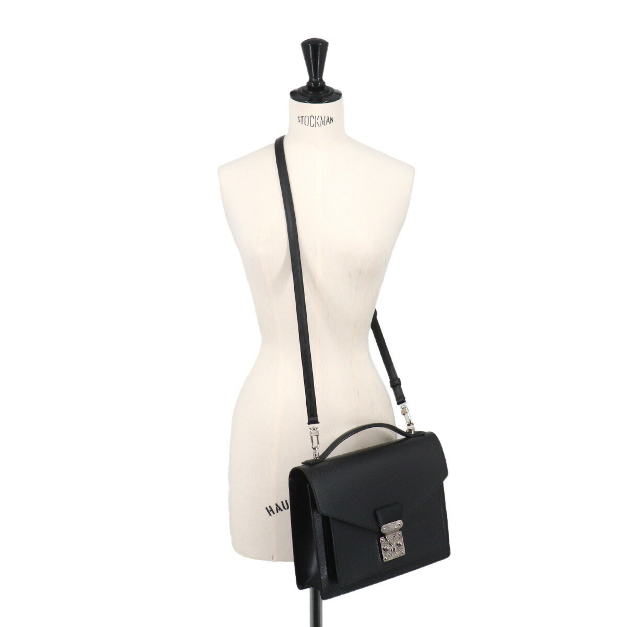 Louis Vuitton Black Noir Epi Leather Handbag (Pre-Owned)