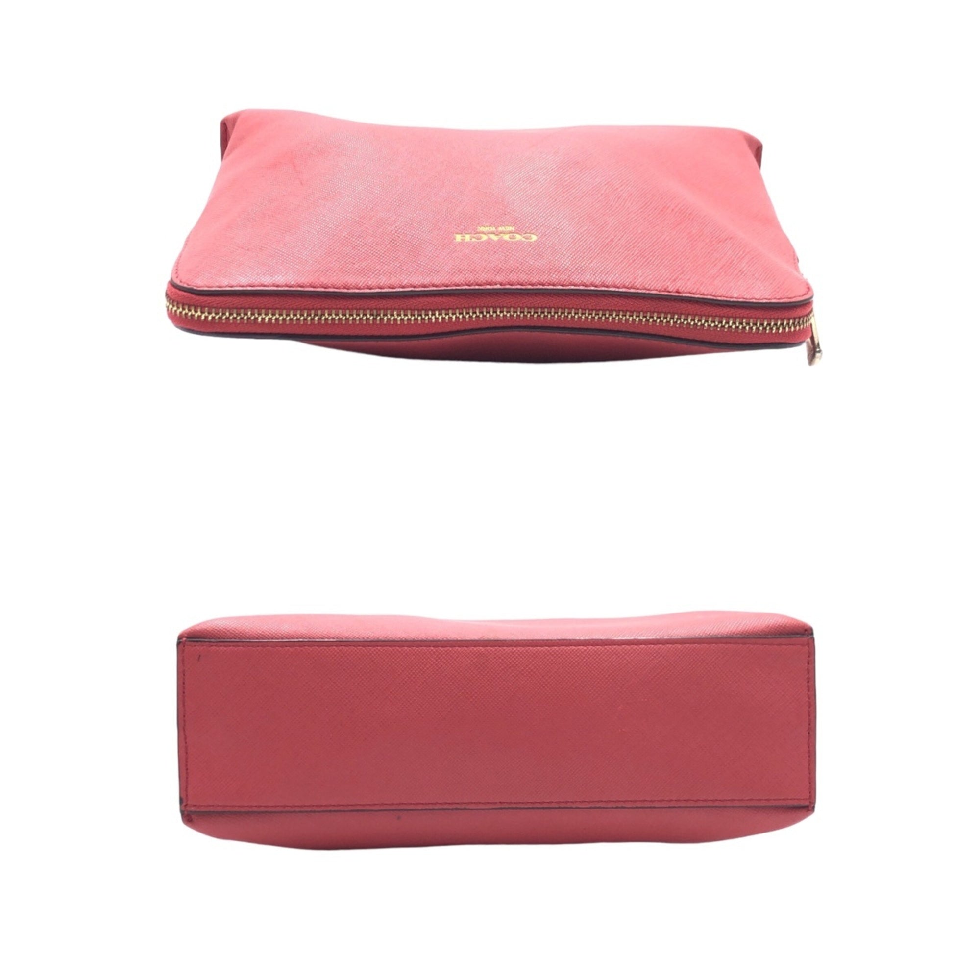 Coach Pink Leather Pouch (Pre-Owned)