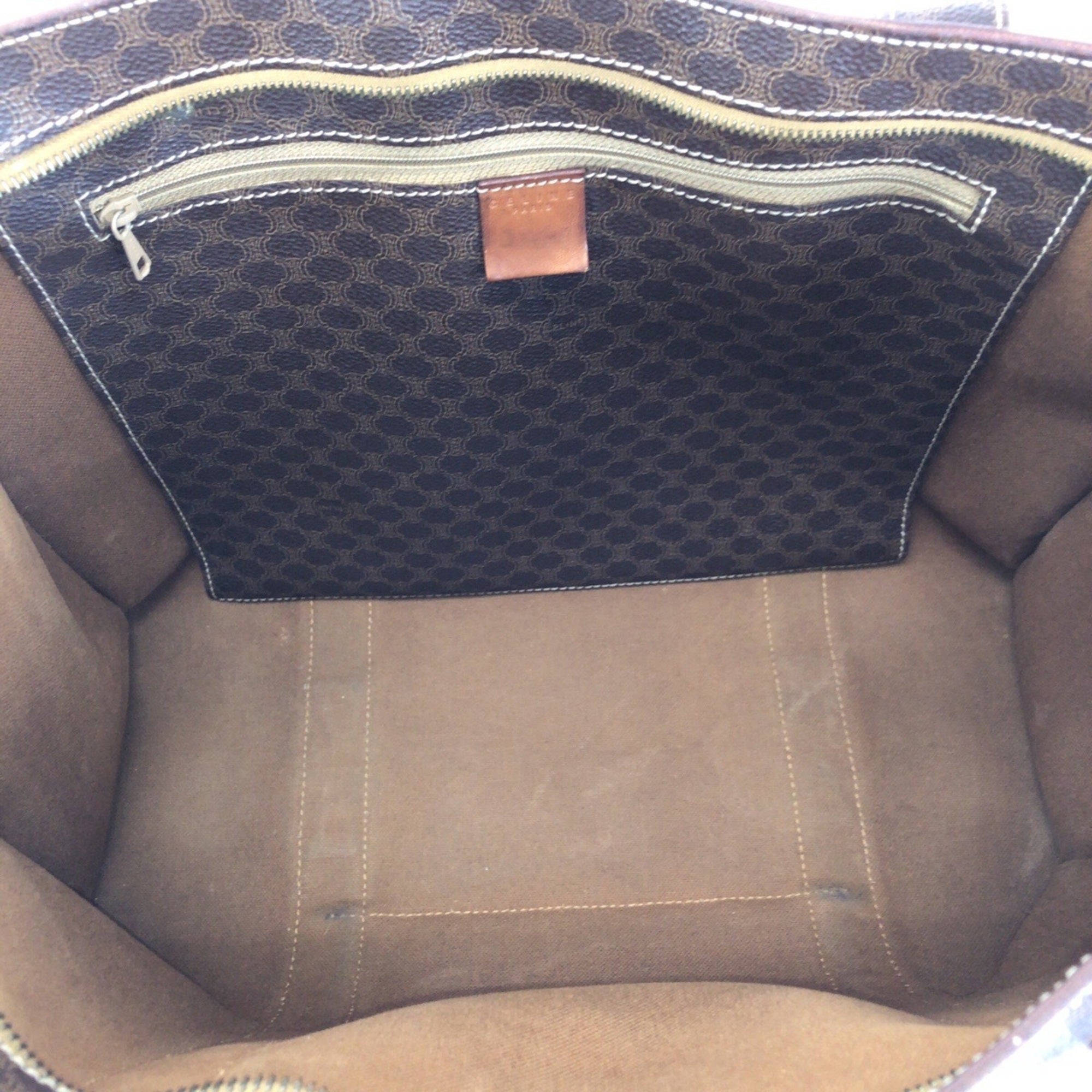 Celine Dark Brown Pvc Shoulder Bag Tote Bag (Pre-Owned)