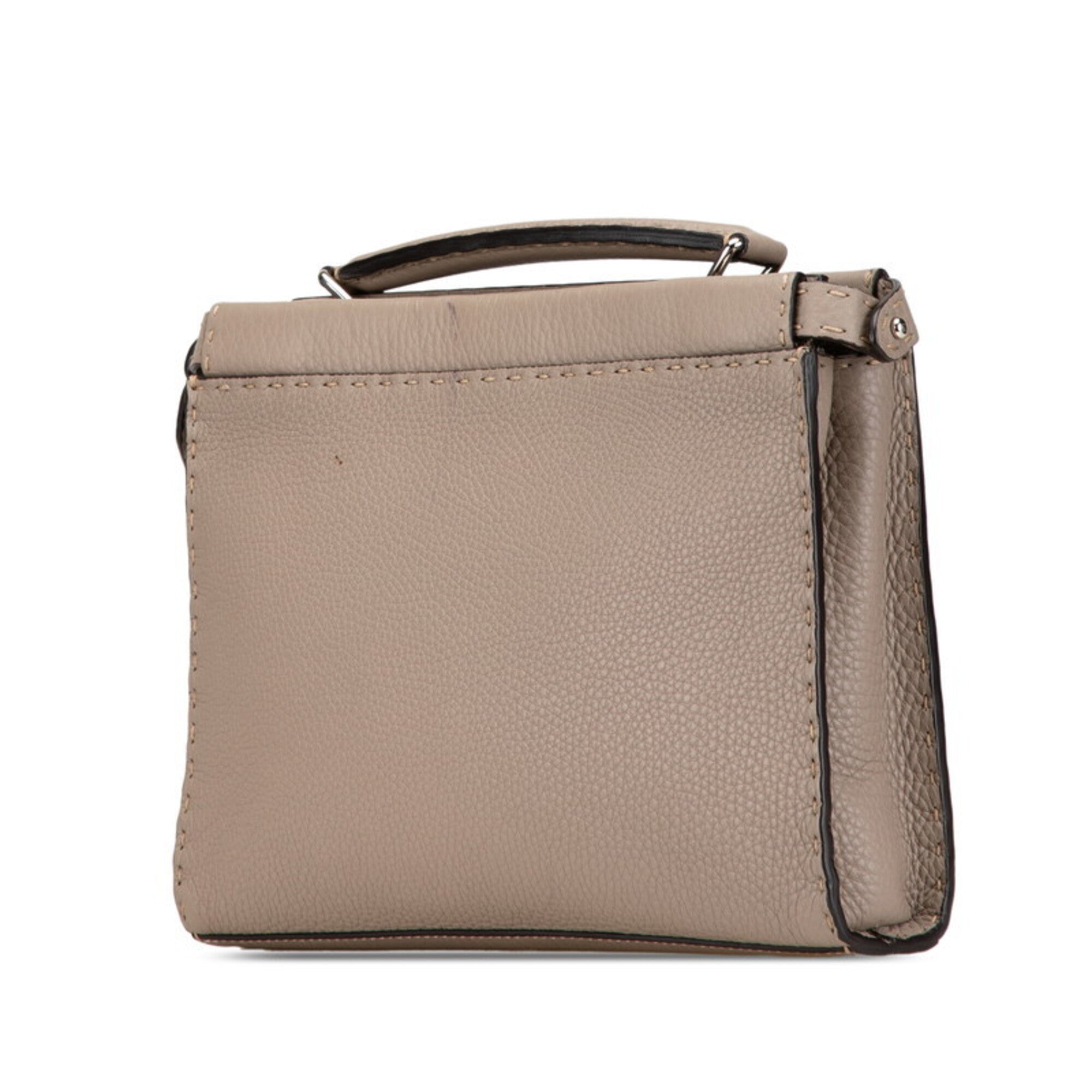 Fendi Grayish Multi-Color Leather Handbag Shoulder Bag (Pre-Owned)