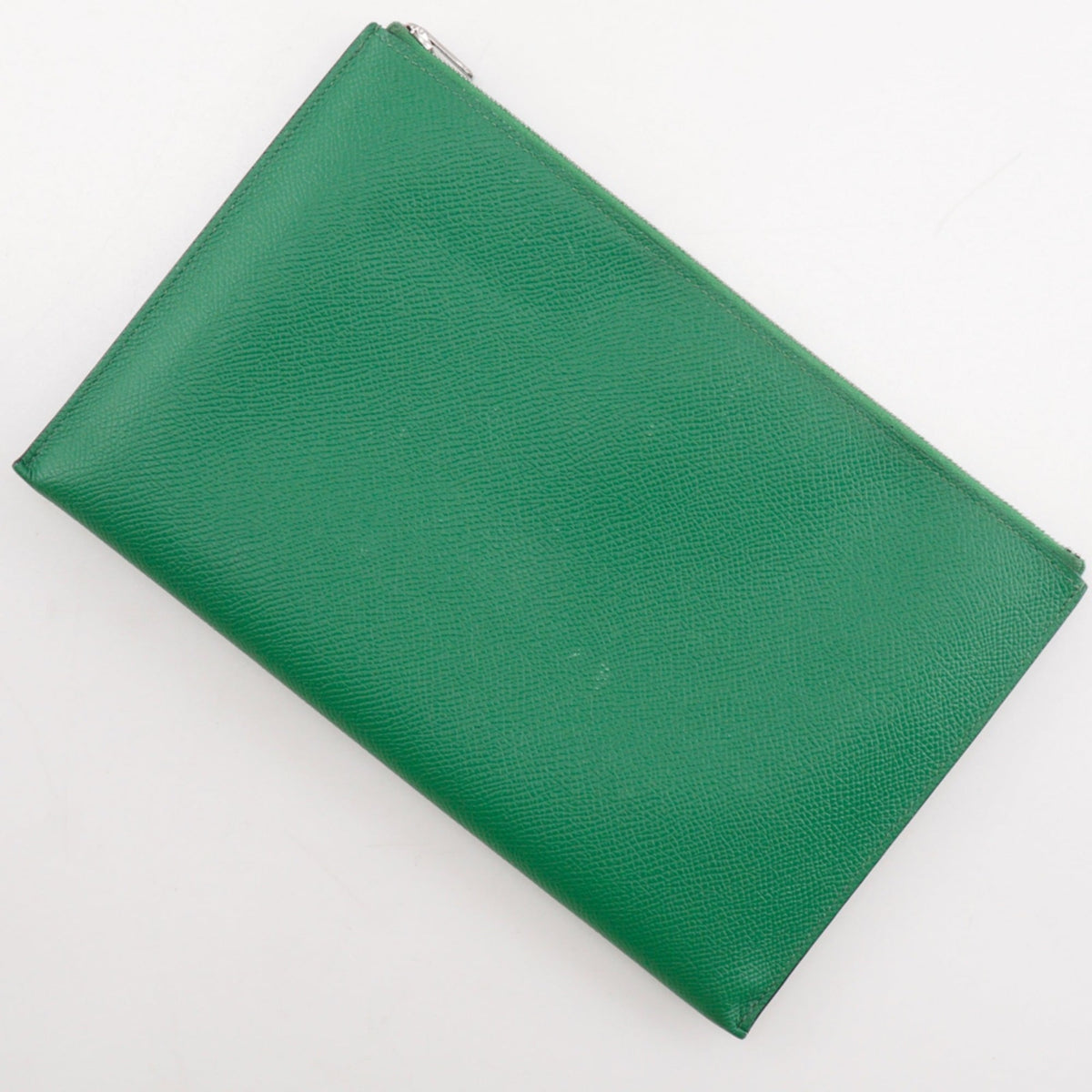 Hermes Black Green Epsom Leather Clutch Bag (Pre-Owned)