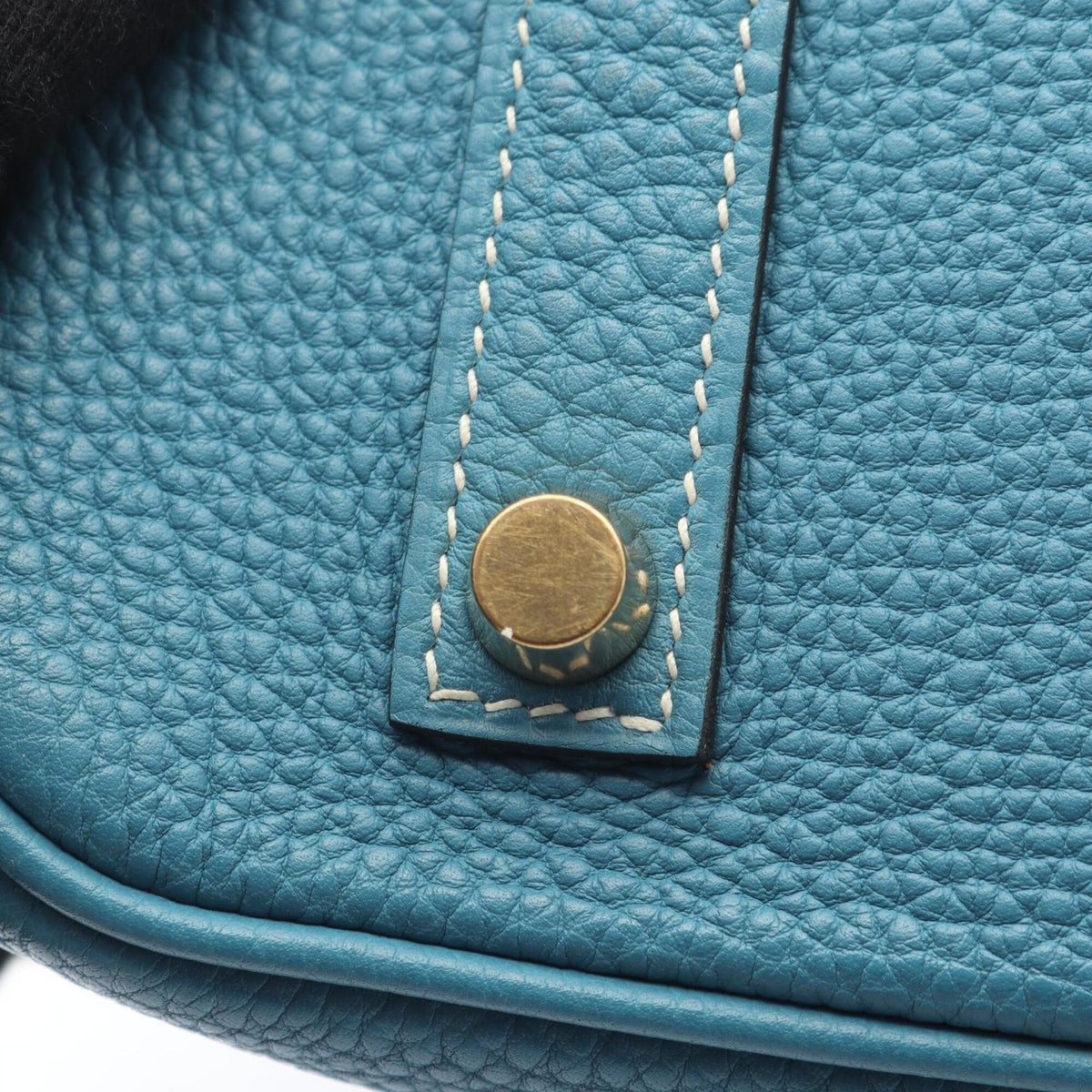 Hermes Blue Togo Leather Handbag (Pre-Owned)