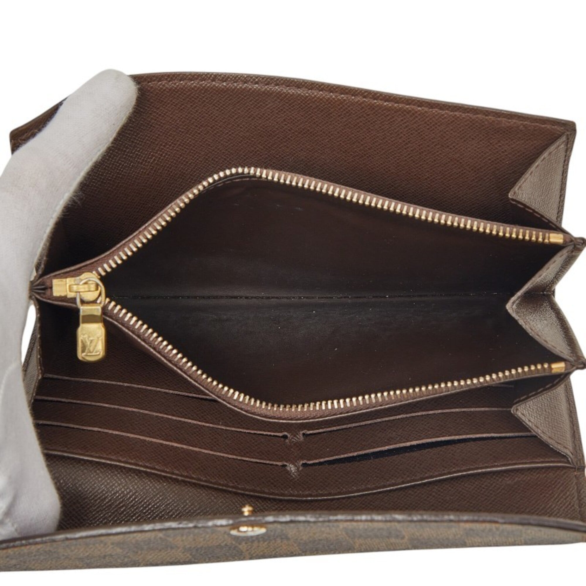 Louis Vuitton Brown Pvc Leather Long Wallet (Bi-Fold) (Pre-Owned)