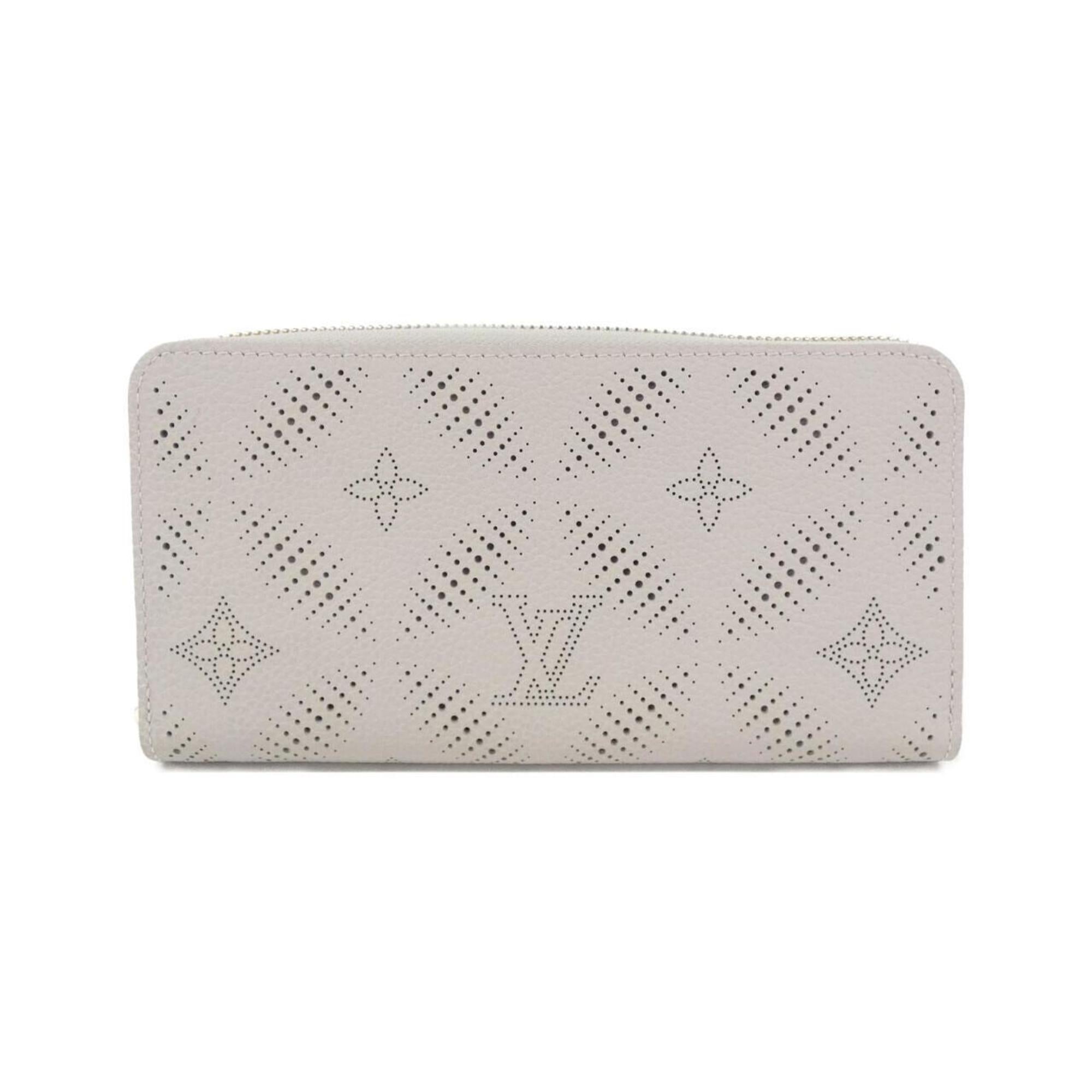 Louis Vuitton Gray Leather Long Wallet (Bi-Fold) (Pre-Owned)