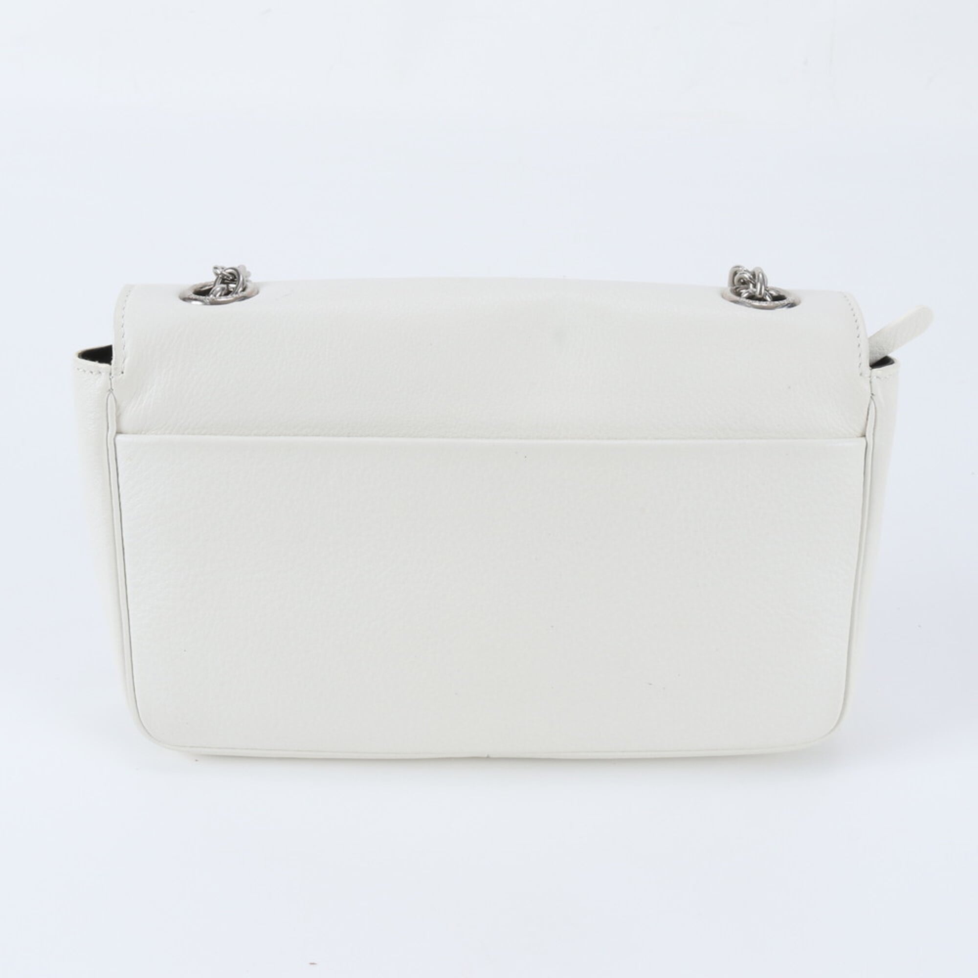 Balenciaga Black White Leather Handbag Shoulder Bag (Pre-Owned)