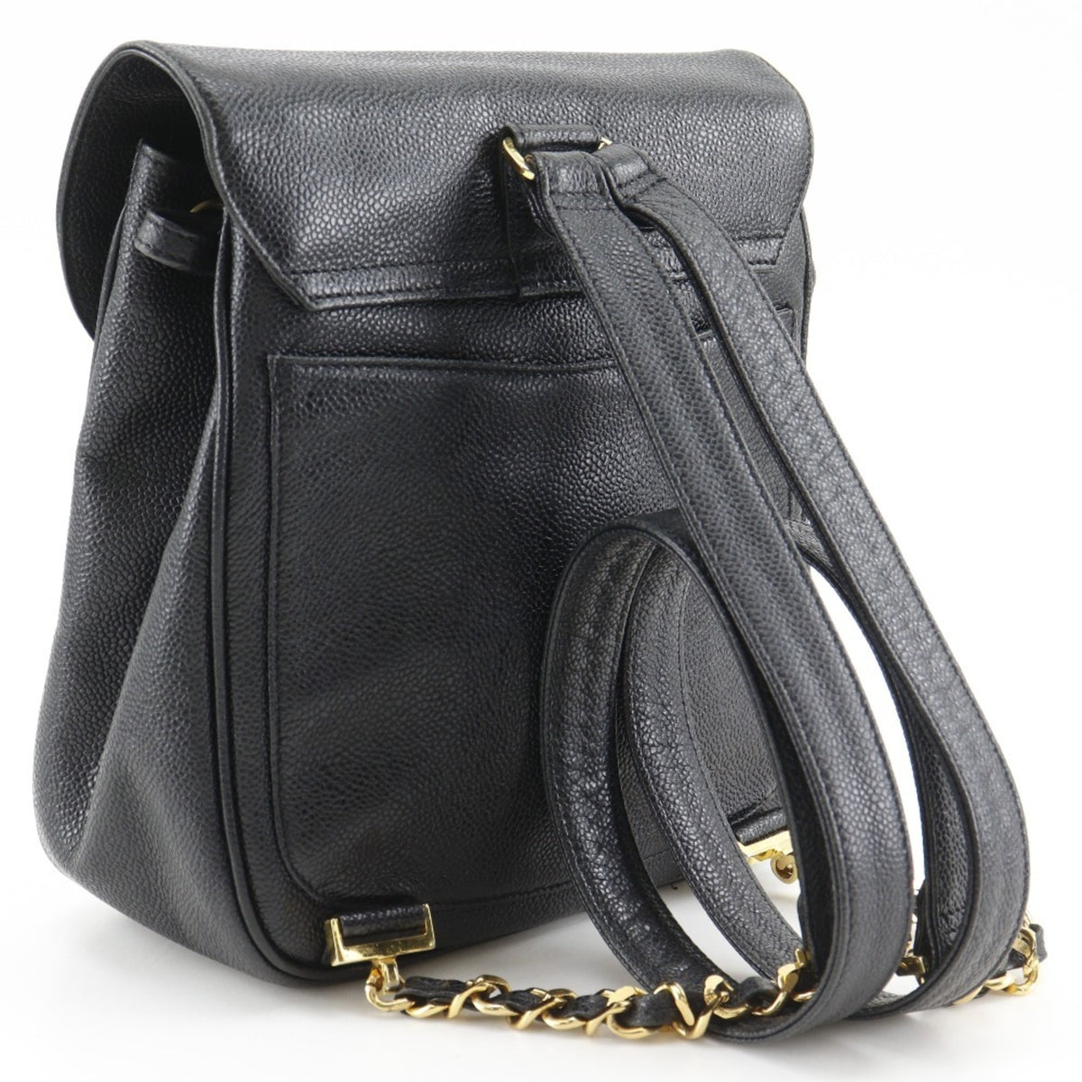 Chanel Black Grained Calfskin Backpack (Pre-Owned)