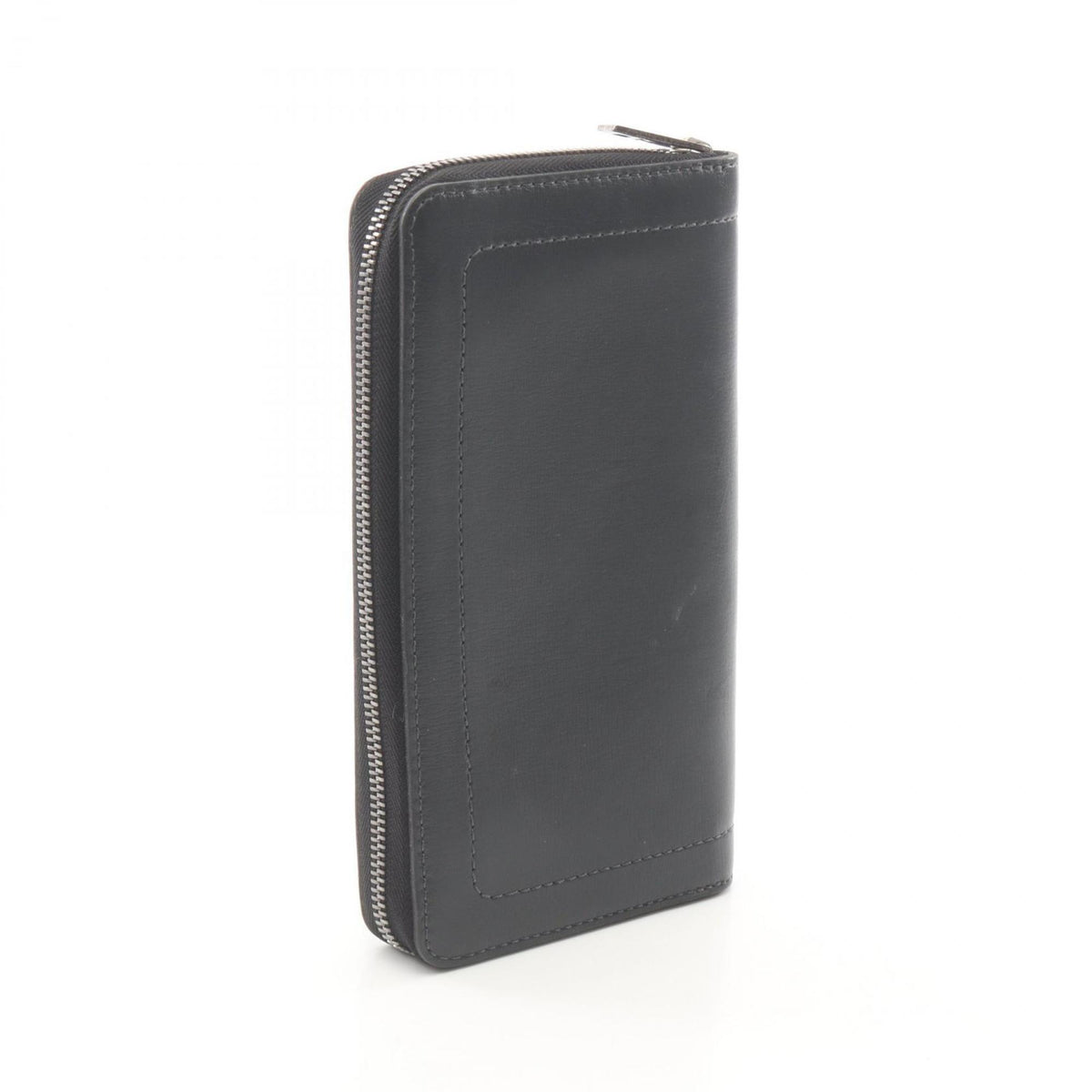 Louis Vuitton Black Leather Long Wallet (Bi-Fold) (Pre-Owned)