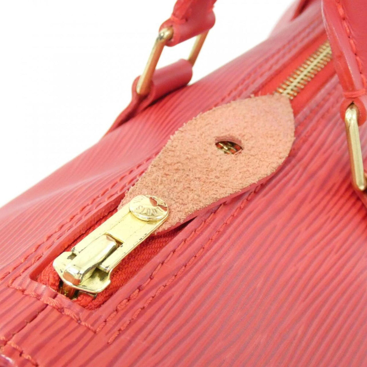 Louis Vuitton Rouge Leather Boston Bag (Pre-Owned)