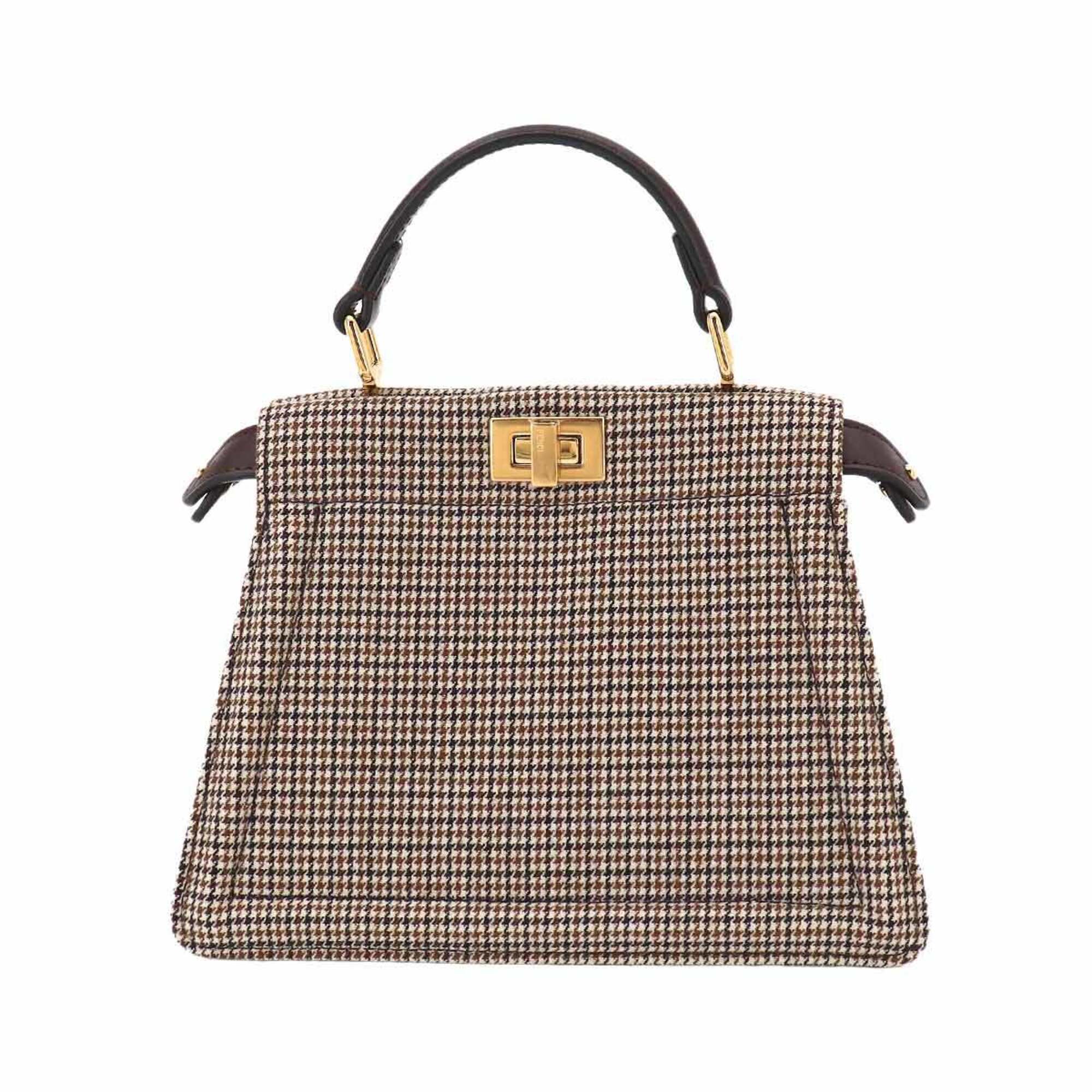 Fendi Brown Canvas Leather Handbag (Pre-Owned)