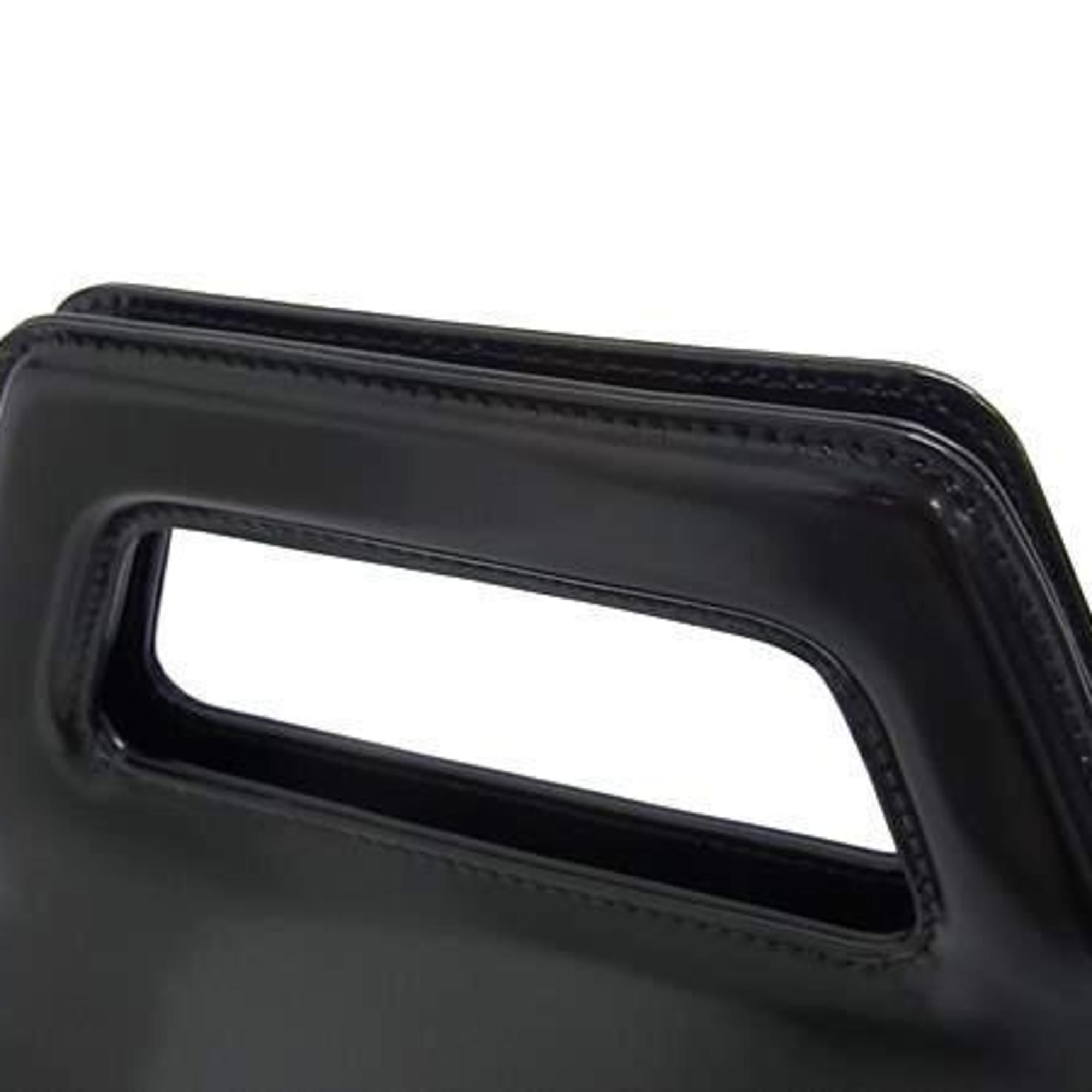 Salvatore Ferragamo Gancini Black Patent Leather Handbag Shoulder Bag (Pre-Owned)