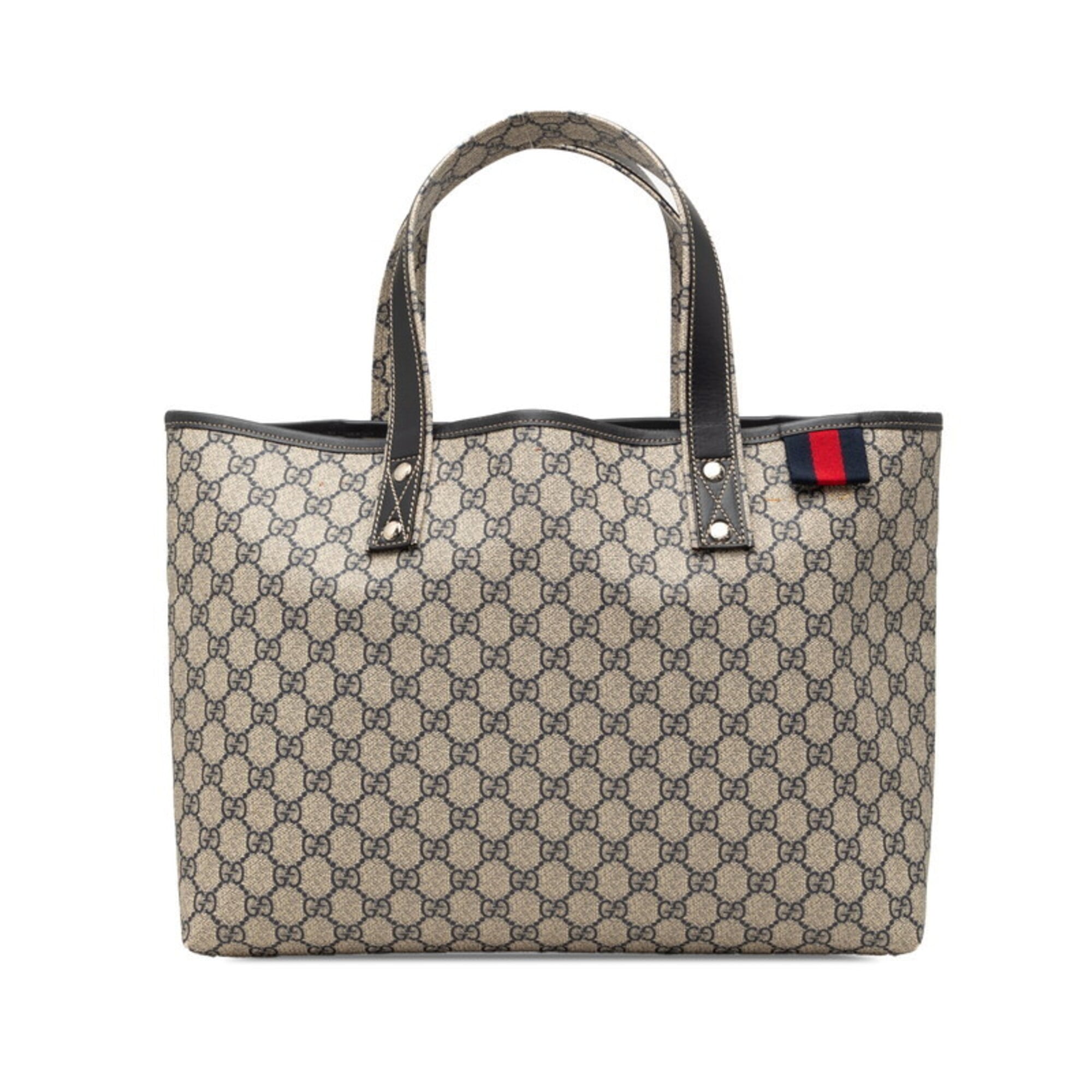 Gucci Beige Brown Pvc Leather Shoulder Bag Tote Bag (Pre-Owned)