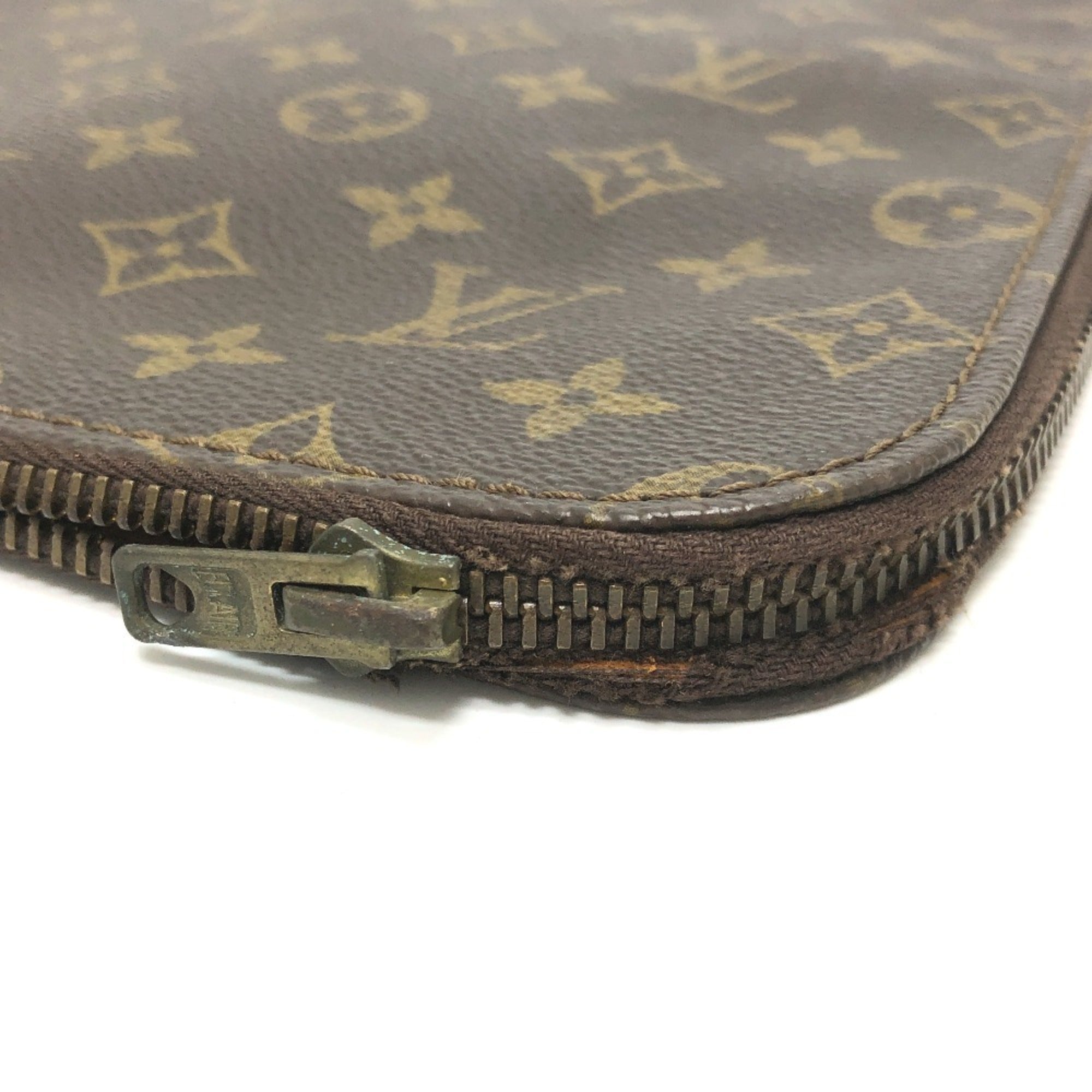 Louis Vuitton Brown Monogram Canvas Clutch Bag (Pre-Owned)