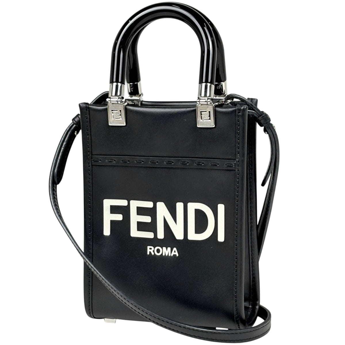 Fendi Black Leather Handbag (Pre-Owned)