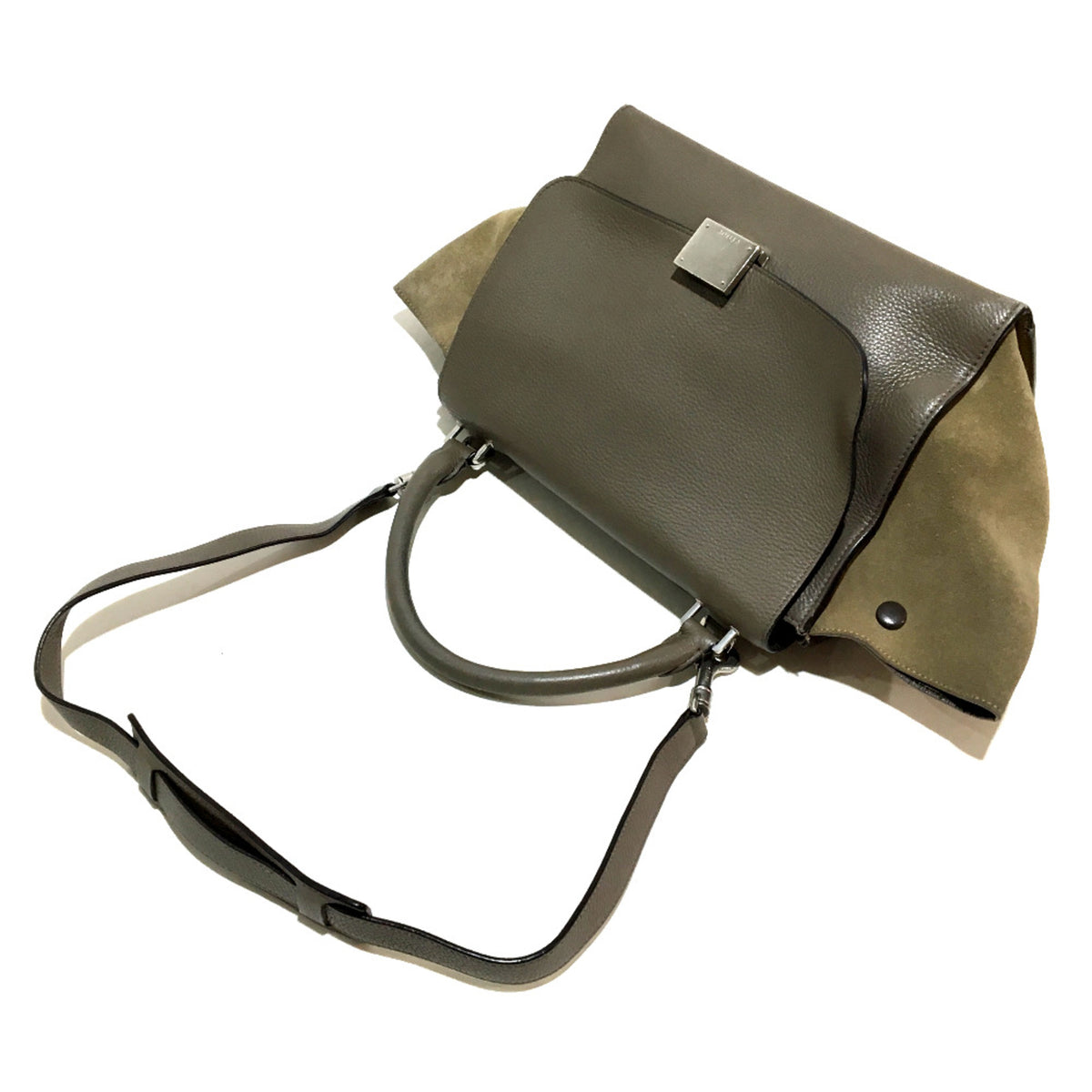 Celine Gray Leather Handbag (Pre-Owned)