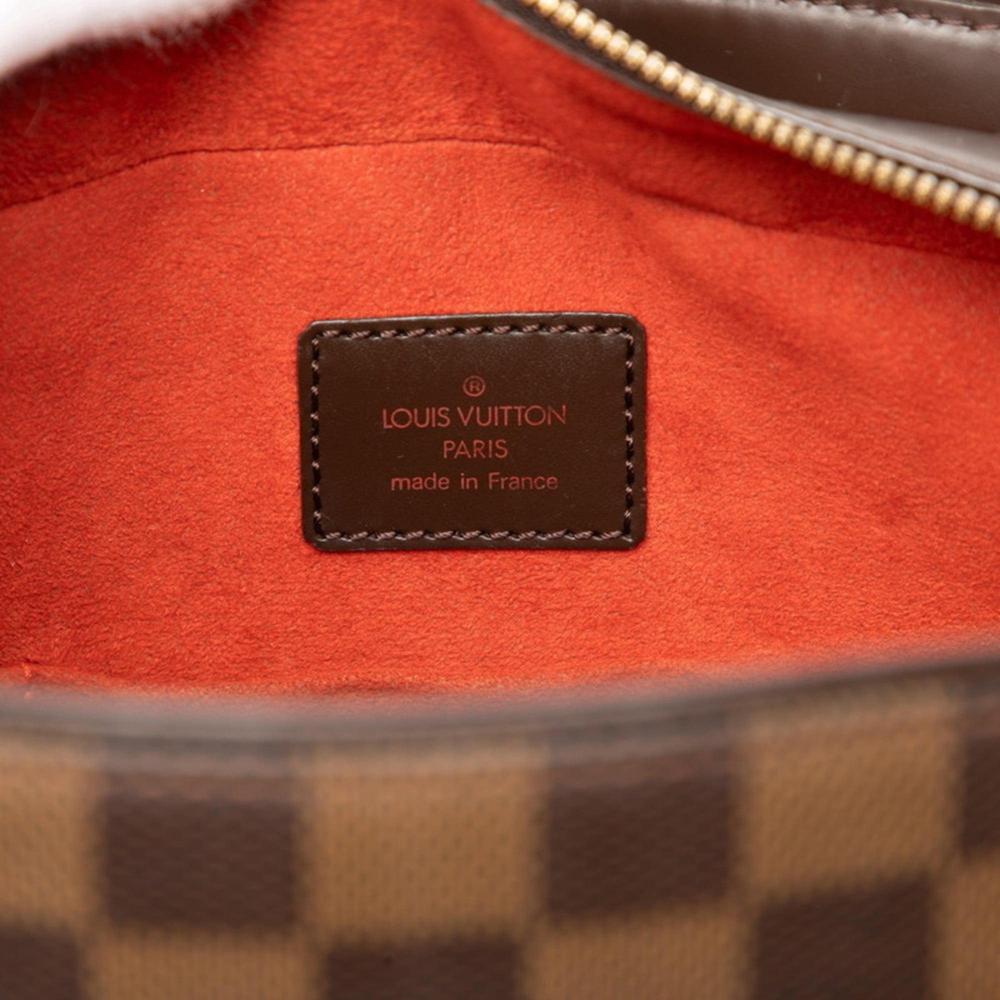 Louis Vuitton Brown Damier Canvas Leather Handbag (Pre-Owned)