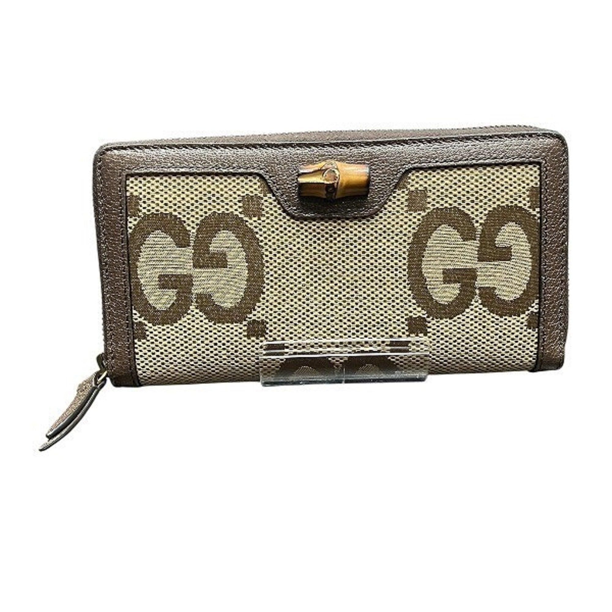 Gucci Brown Bamboo Long Wallet (Bi-Fold) (Pre-Owned)
